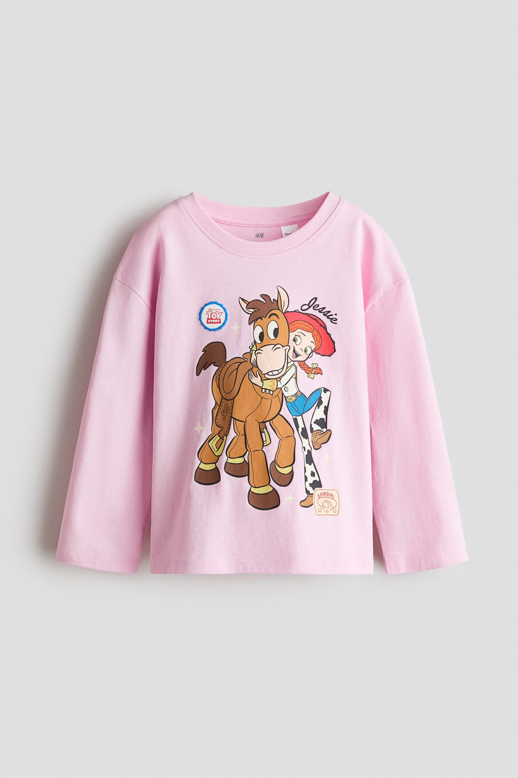 H & M - T-shirt met lange mouwen en print - Lichtroze/Toy Story
