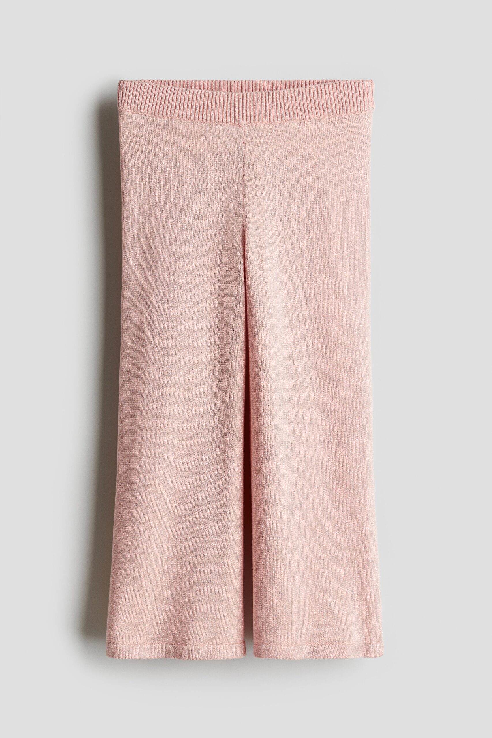H & M - Fijngebreide legging met glitters - Lichtroze