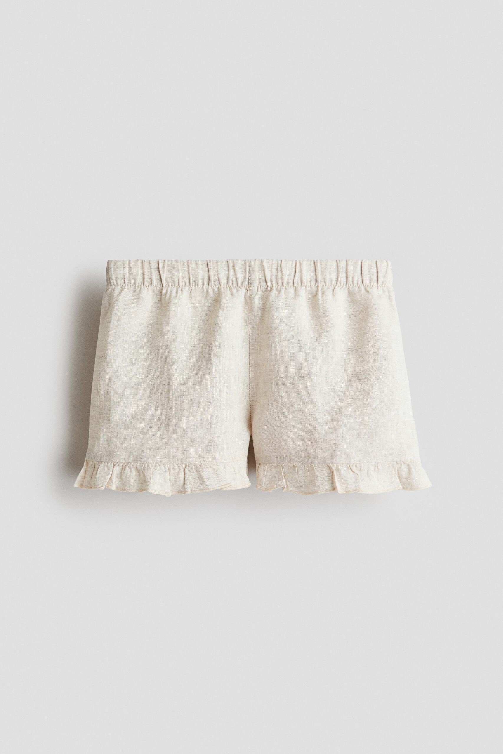 H & M - Linnen short - Lichtbeige