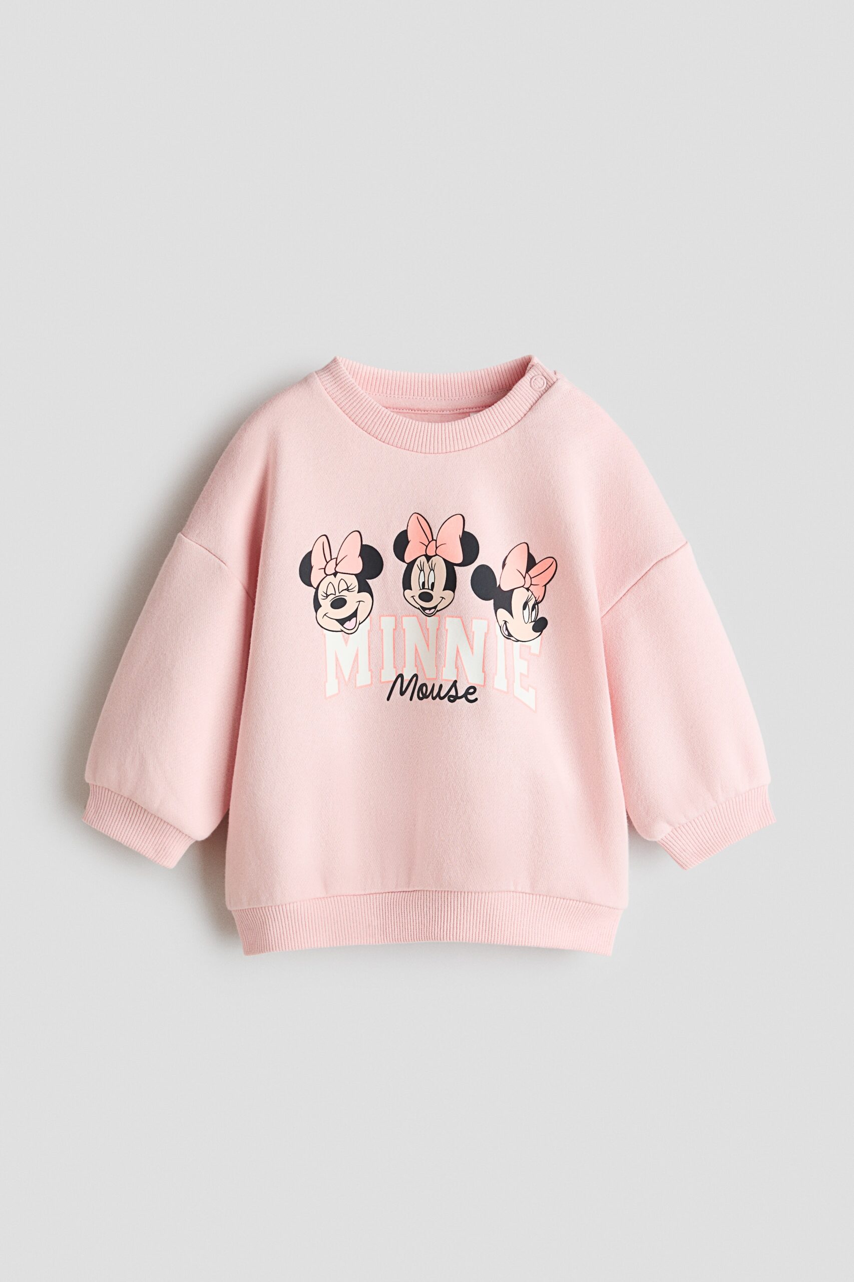H & M - Sweater met motief - Lichtroze/Minnie Mouse