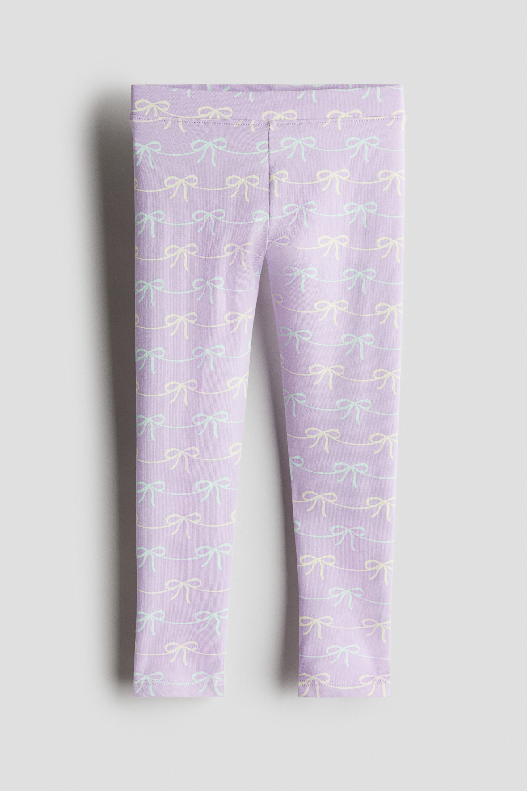 H & M - Tricot legging met print - Paars/Dessin