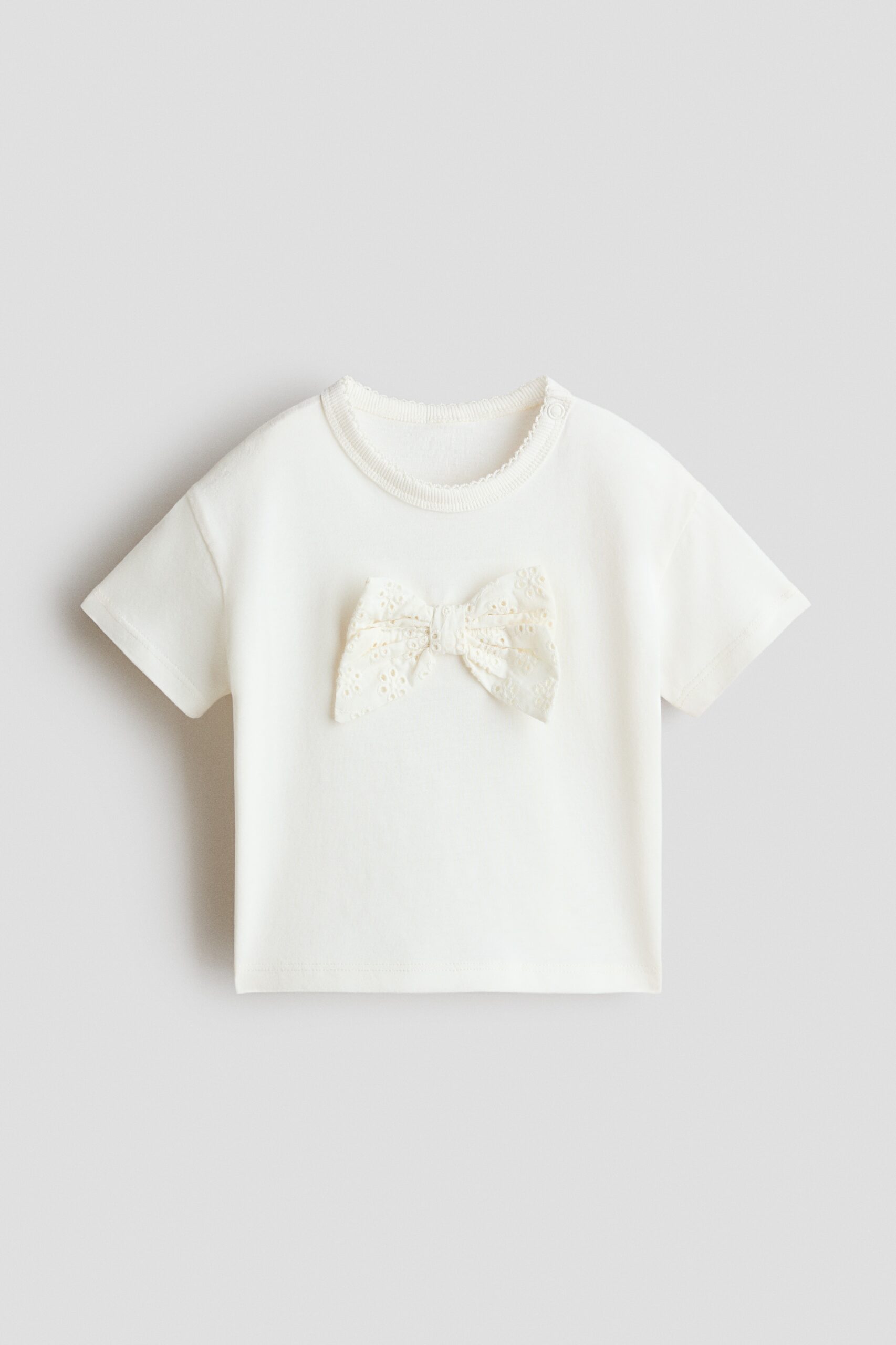 H & M - Katoenen T-shirt - Roomwit