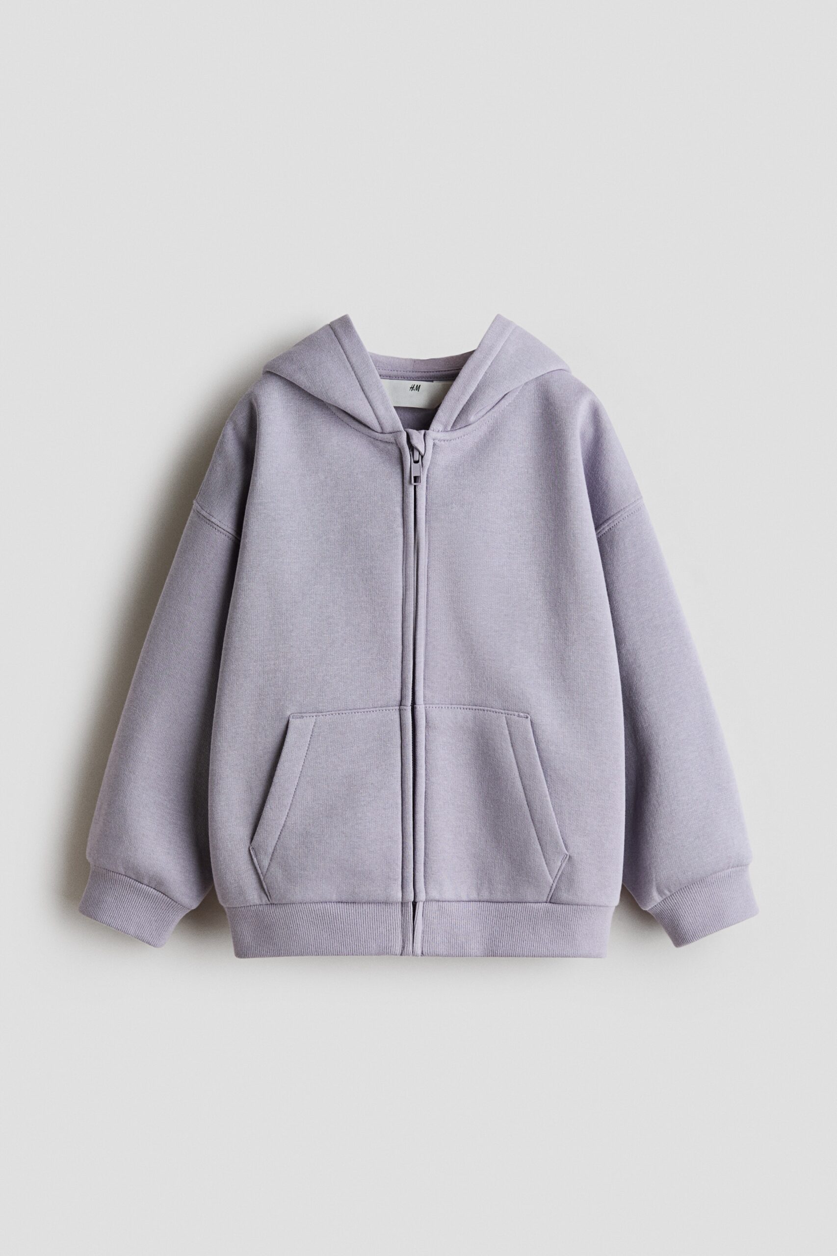 H & M - Oversized capuchonvest met geruwde binnenkant - Lichtpaars