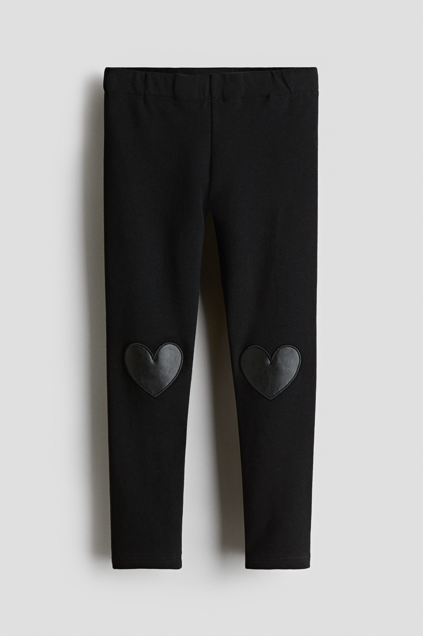 H & M - Legging - Zwart/Hartjes