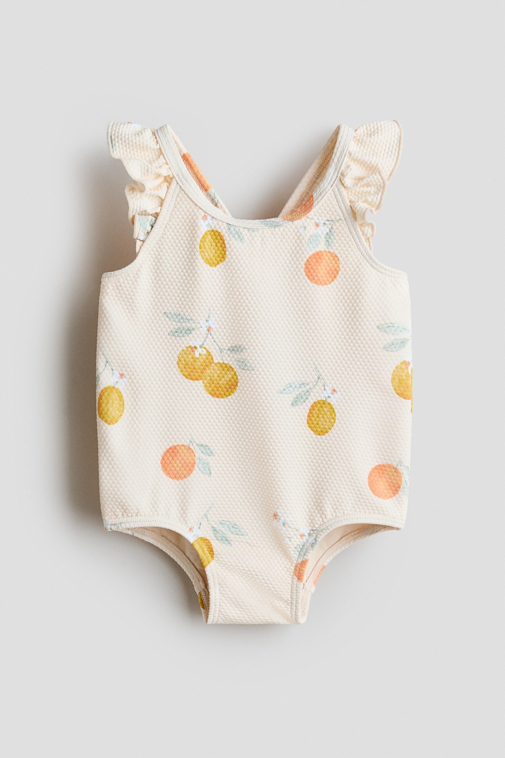H & M - Badpak met dessin - Lichtbeige/Citroenen