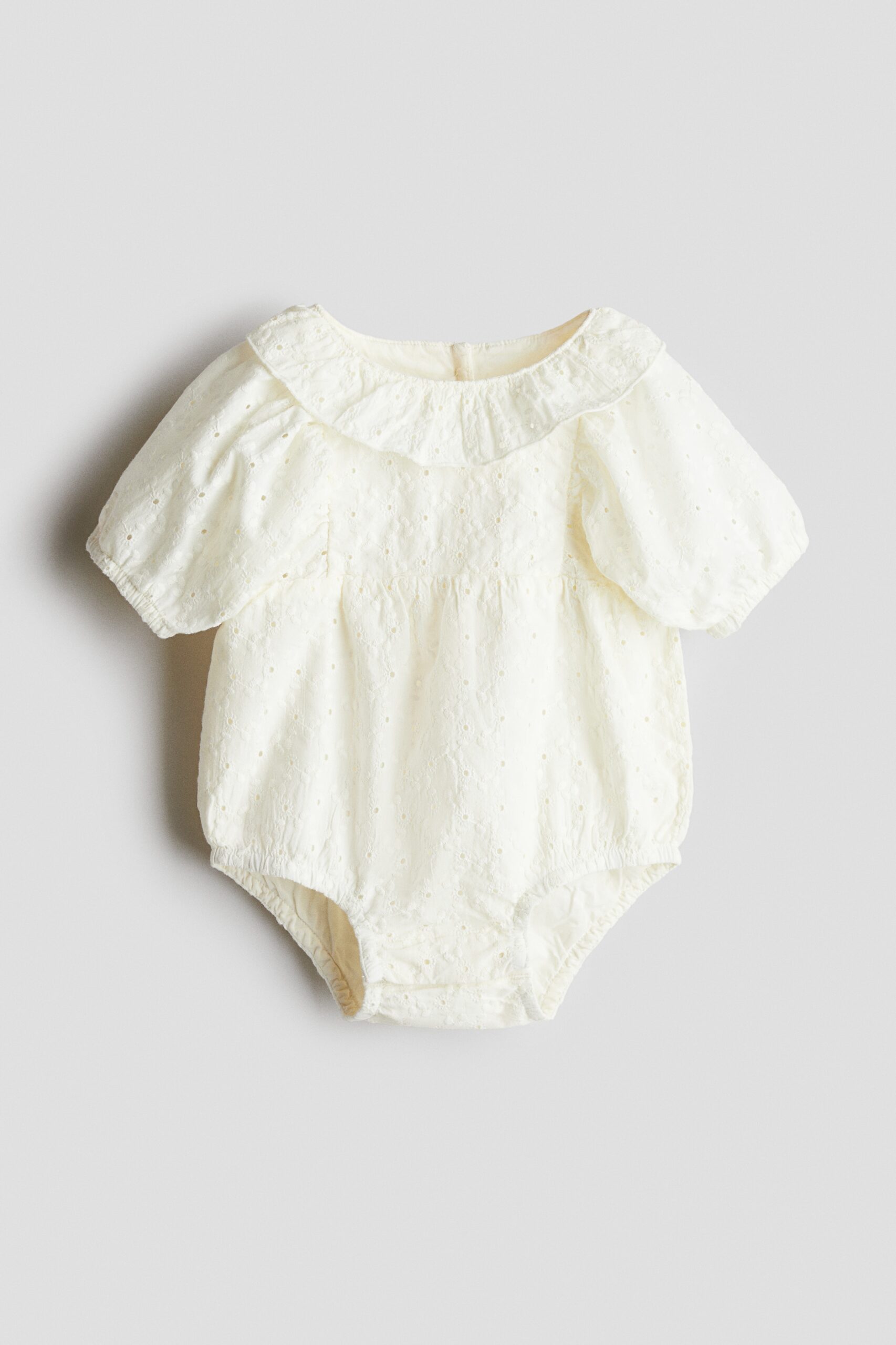 H & M - Boxpakje met broderie anglaise - Roomwit