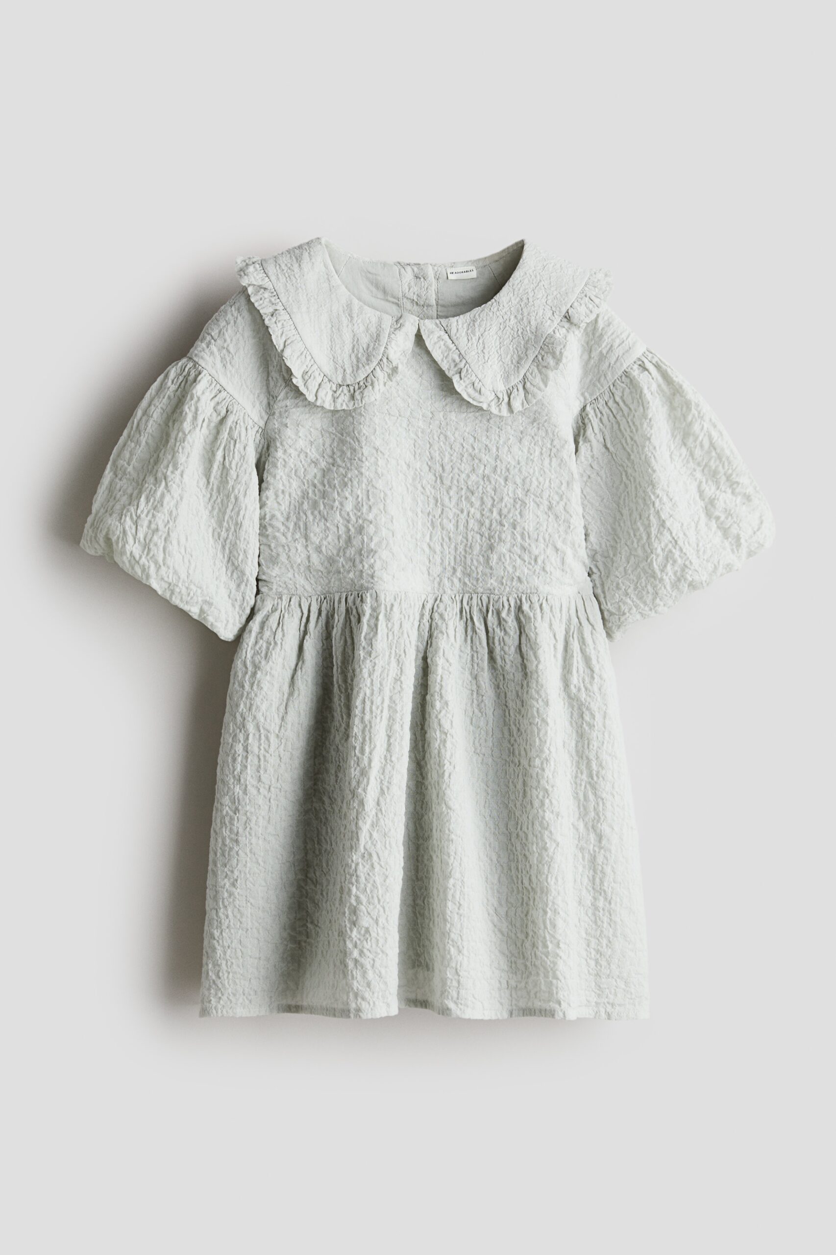 H & M - Katoenen jurk van seersucker - Licht Kakigroen