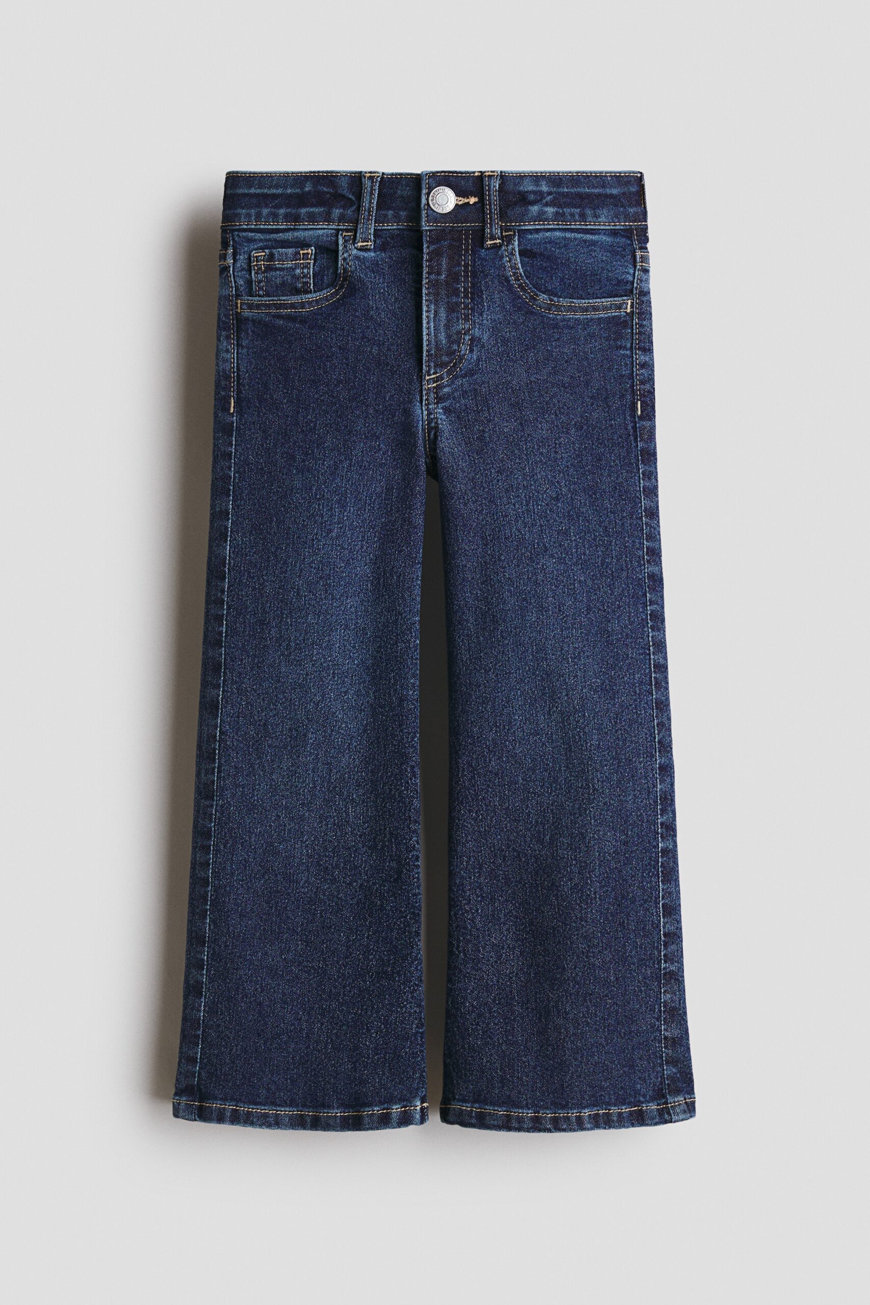 H & M - Superstretch Wide Leg Jeans - Donker Denimblauw