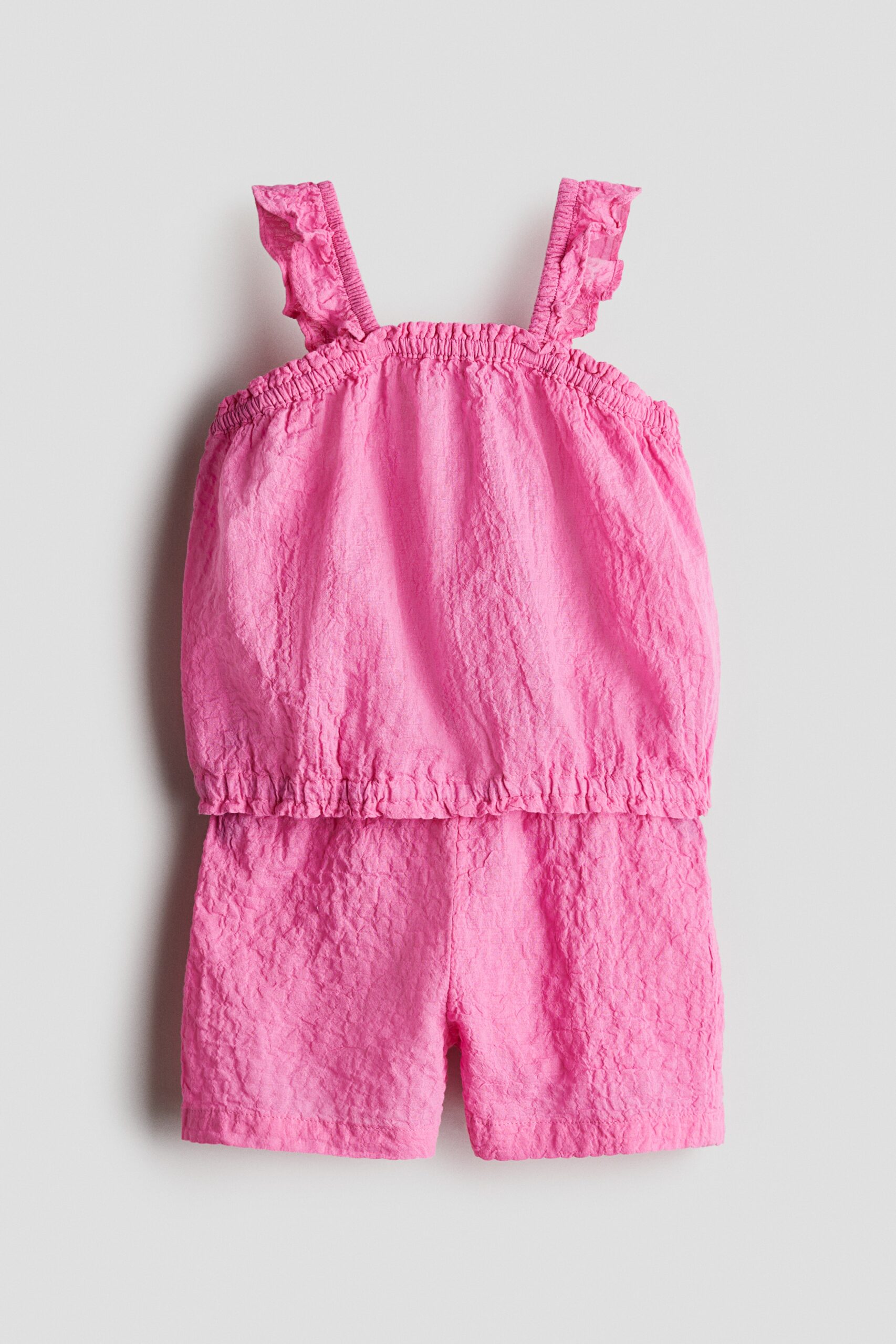 H & M - Tweedelige set van crinklekatoen - Cerise