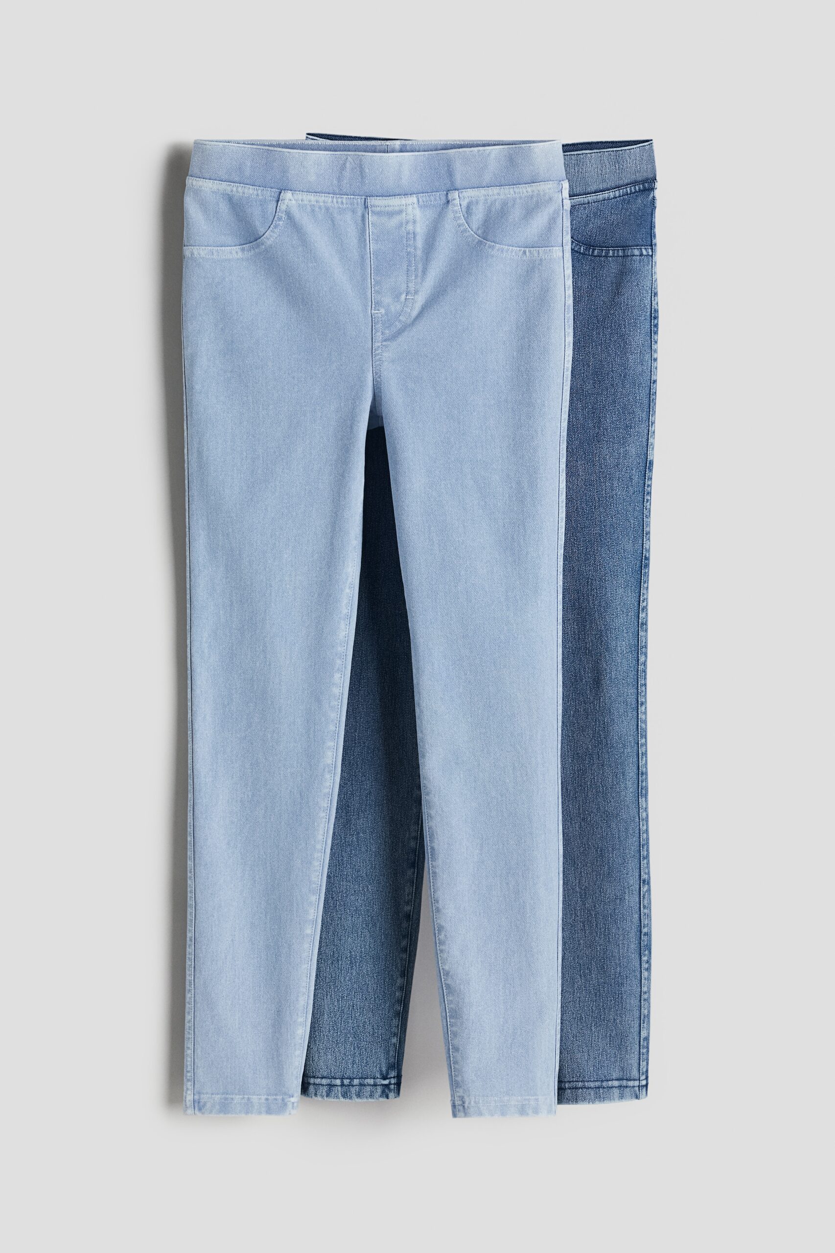 H & M - Set van 2 leggings - Licht Denimblauw/Denimblauw