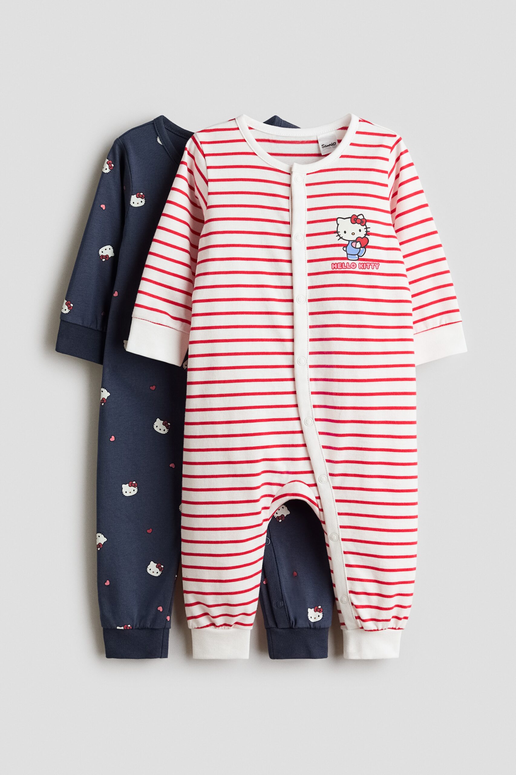 H & M - Set van 2 katoenen pyjamapakjes met print - Rood/Hello Kitty