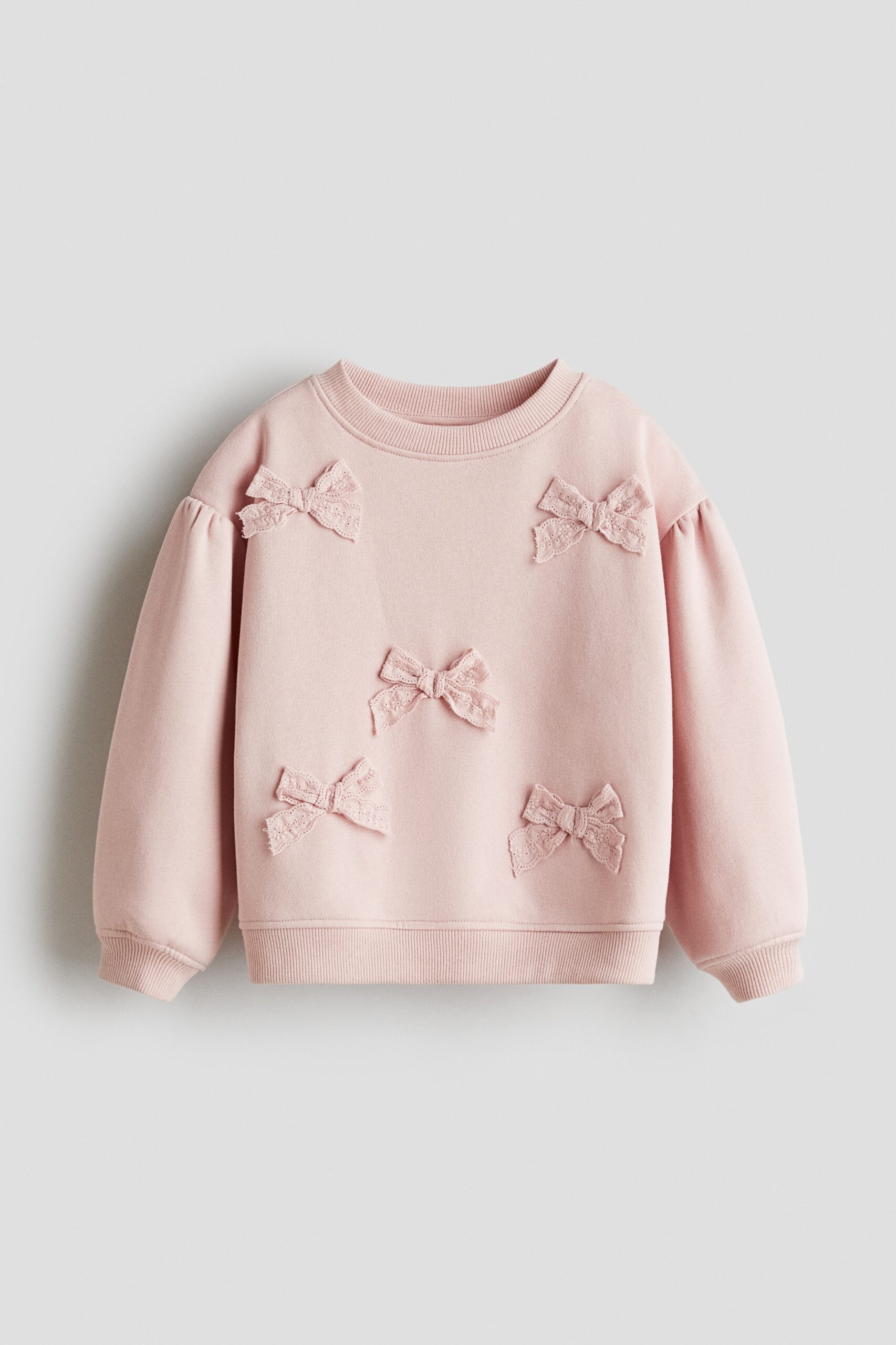 H & M - Sweater met applicaties en geruwde binnenkant - Dusty Lichtroze