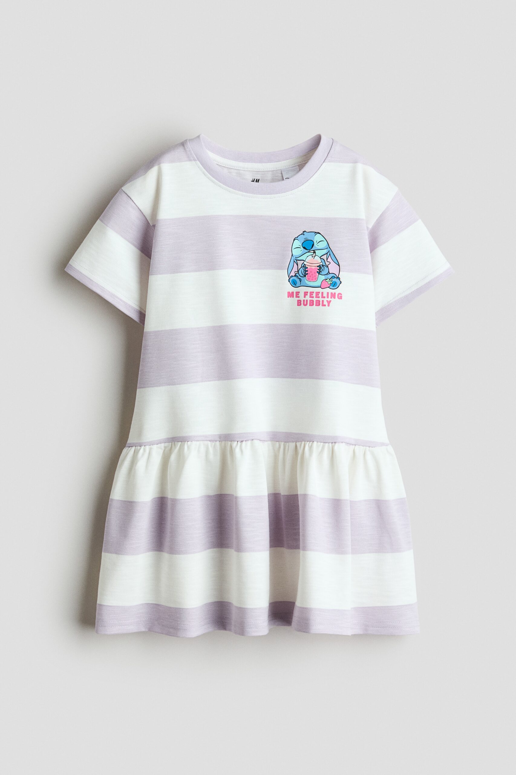 H & M - T-shirtjurk met motief - Lichtpaars/Lilo & Stitch