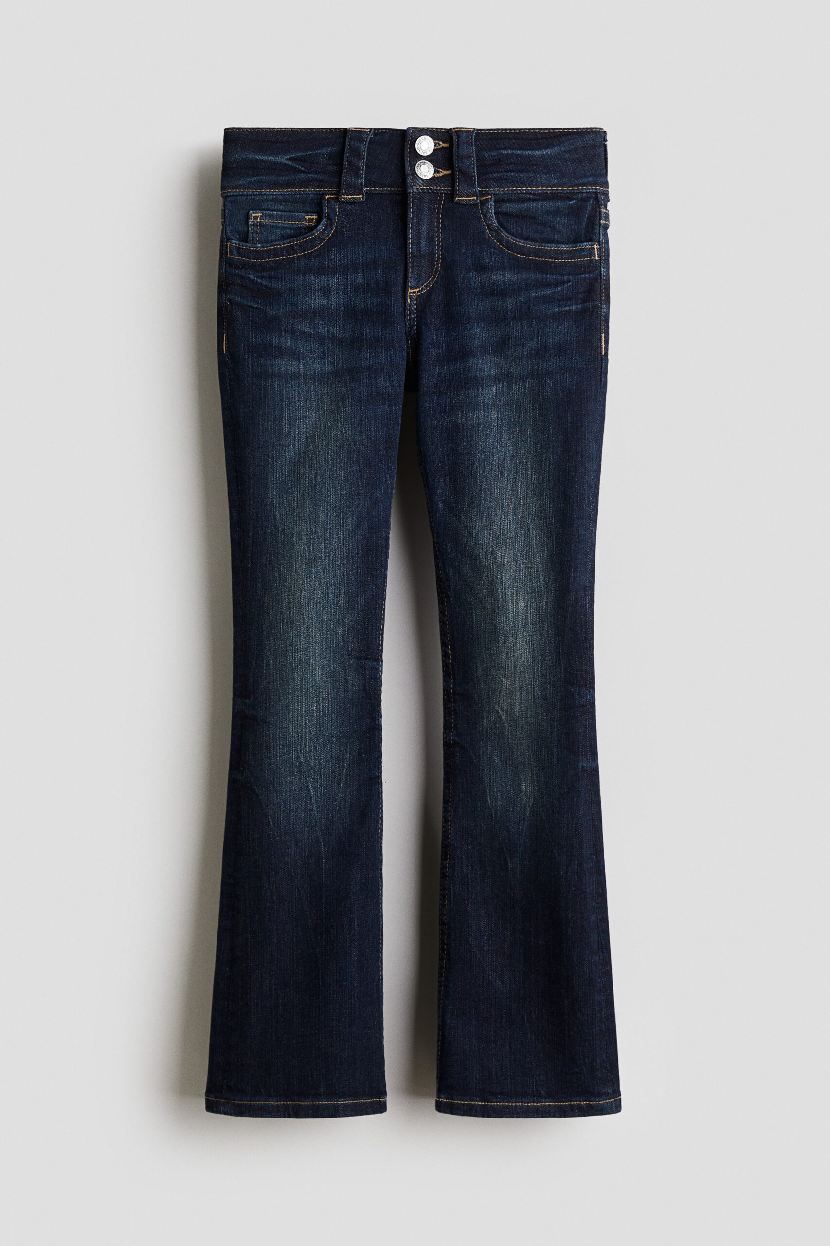 H & M - Bootcut Leg Low Jeans - Donker Denimblauw