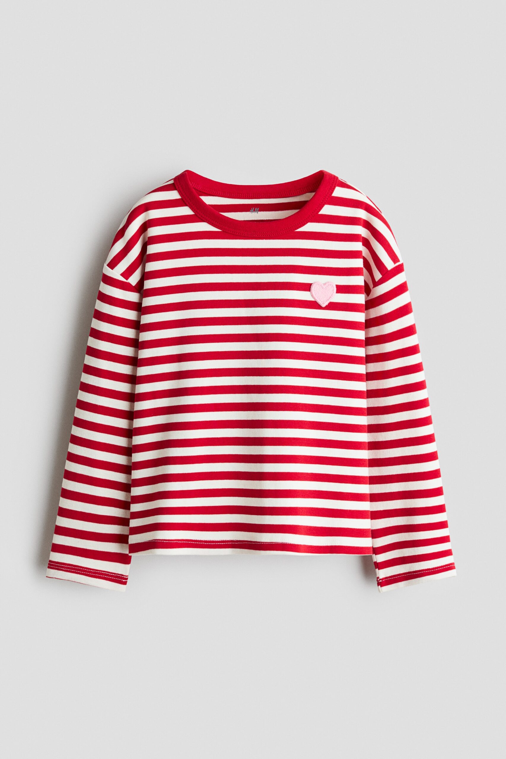 H & M - Shirt met lange mouwen - Rood/Hartje
