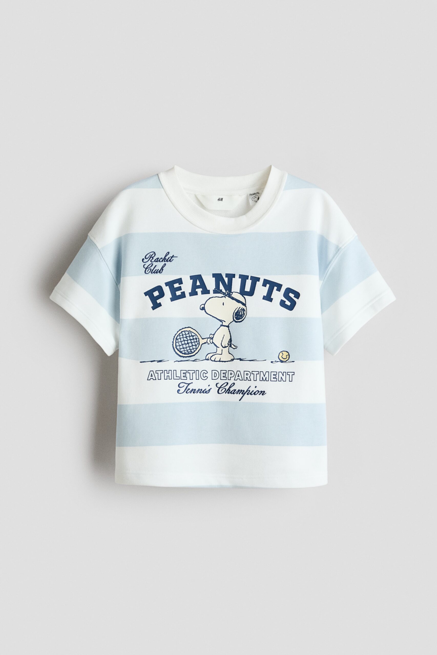 H & M - T-shirt met print - Lichtblauw/Snoopy
