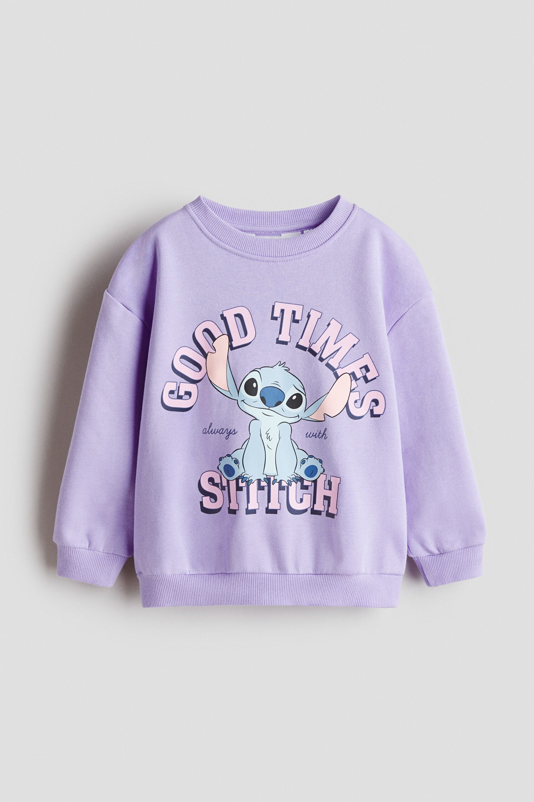 H & M - Sweater met print - Paars/Lilo & Stitch