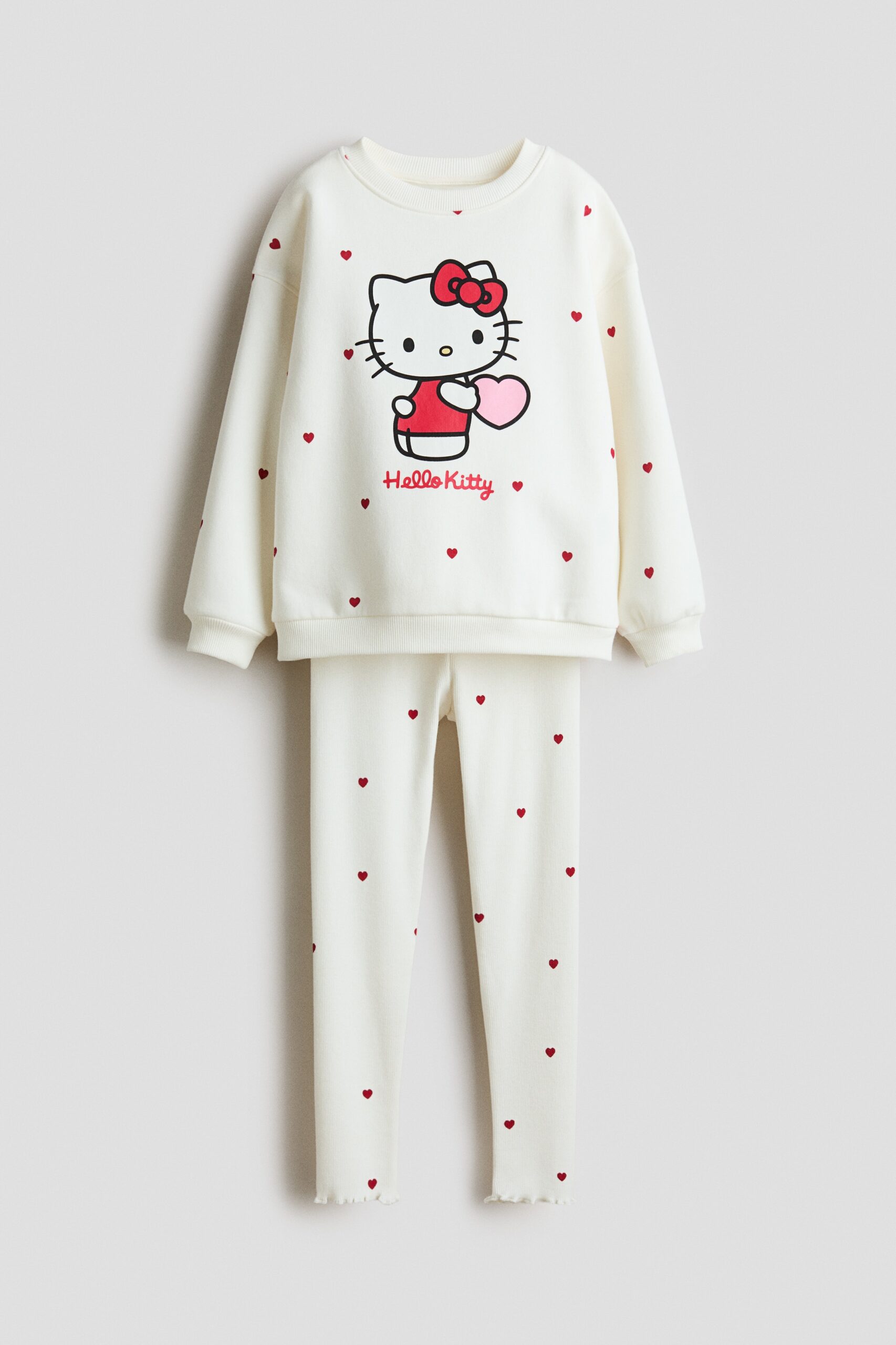 H & M - Tweedelige set - Sweater en legging - Roomwit/Hello Kitty