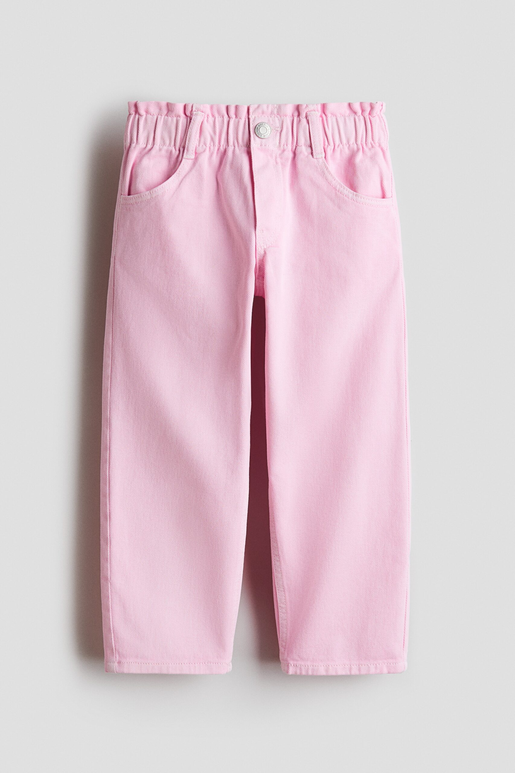 H & M - Paperbagjeans - Relaxed Fit - Lichtroze