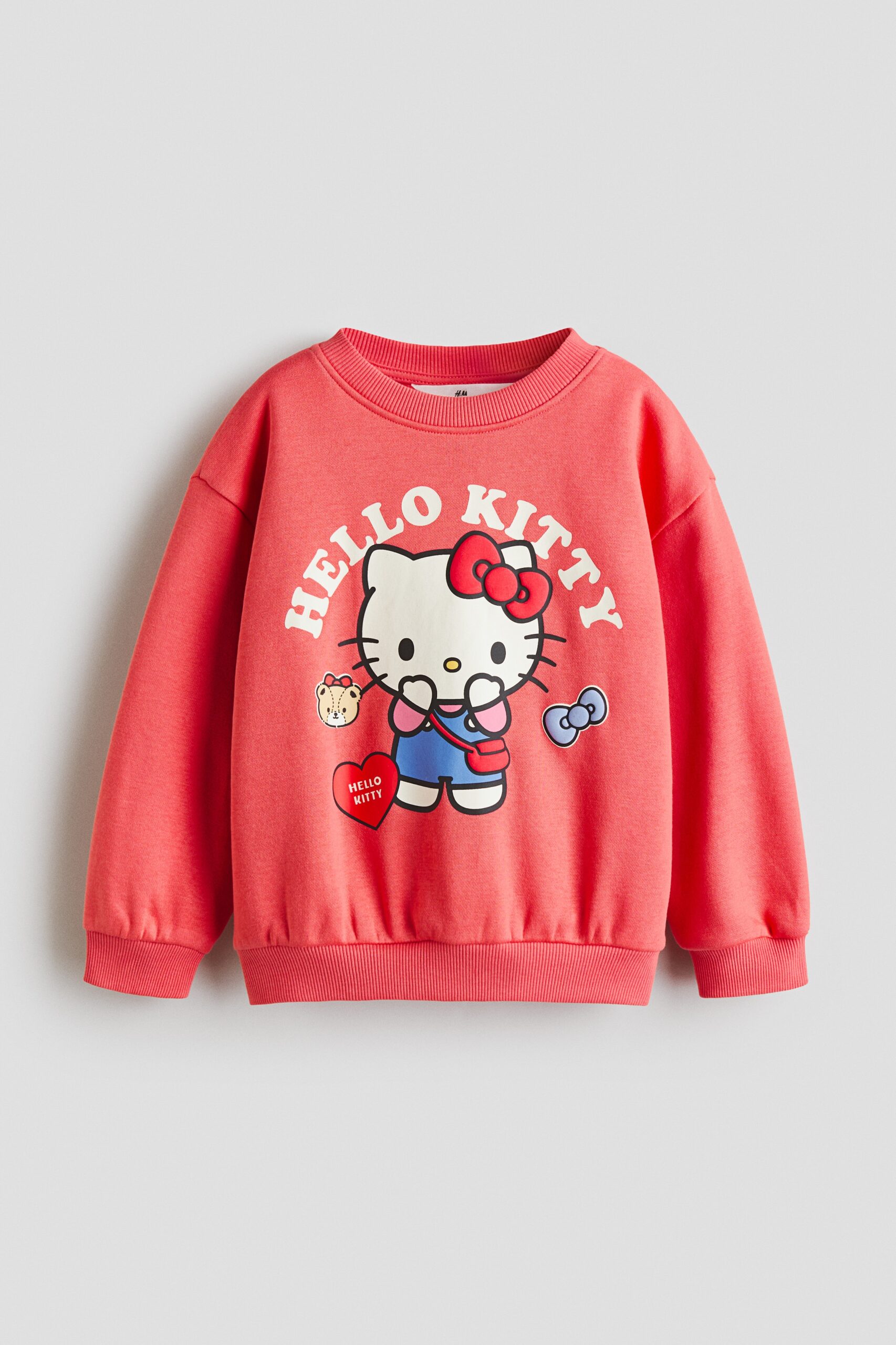 H & M - Sweater met print en geruwde binnenkant - Lichtrood/Hello Kitty
