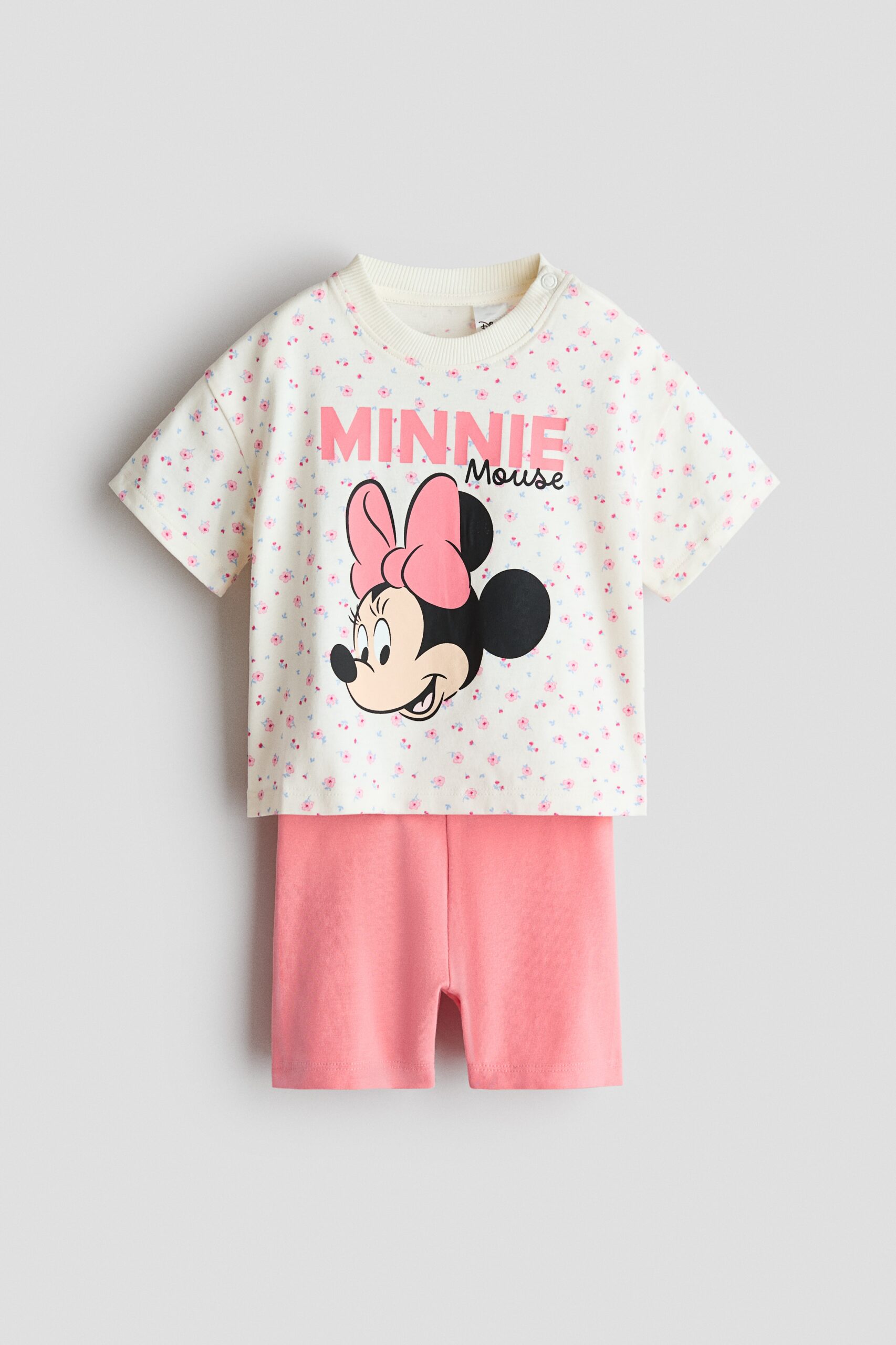 H & M - Tweedelige katoenen set met print - Roze/Minnie Mouse