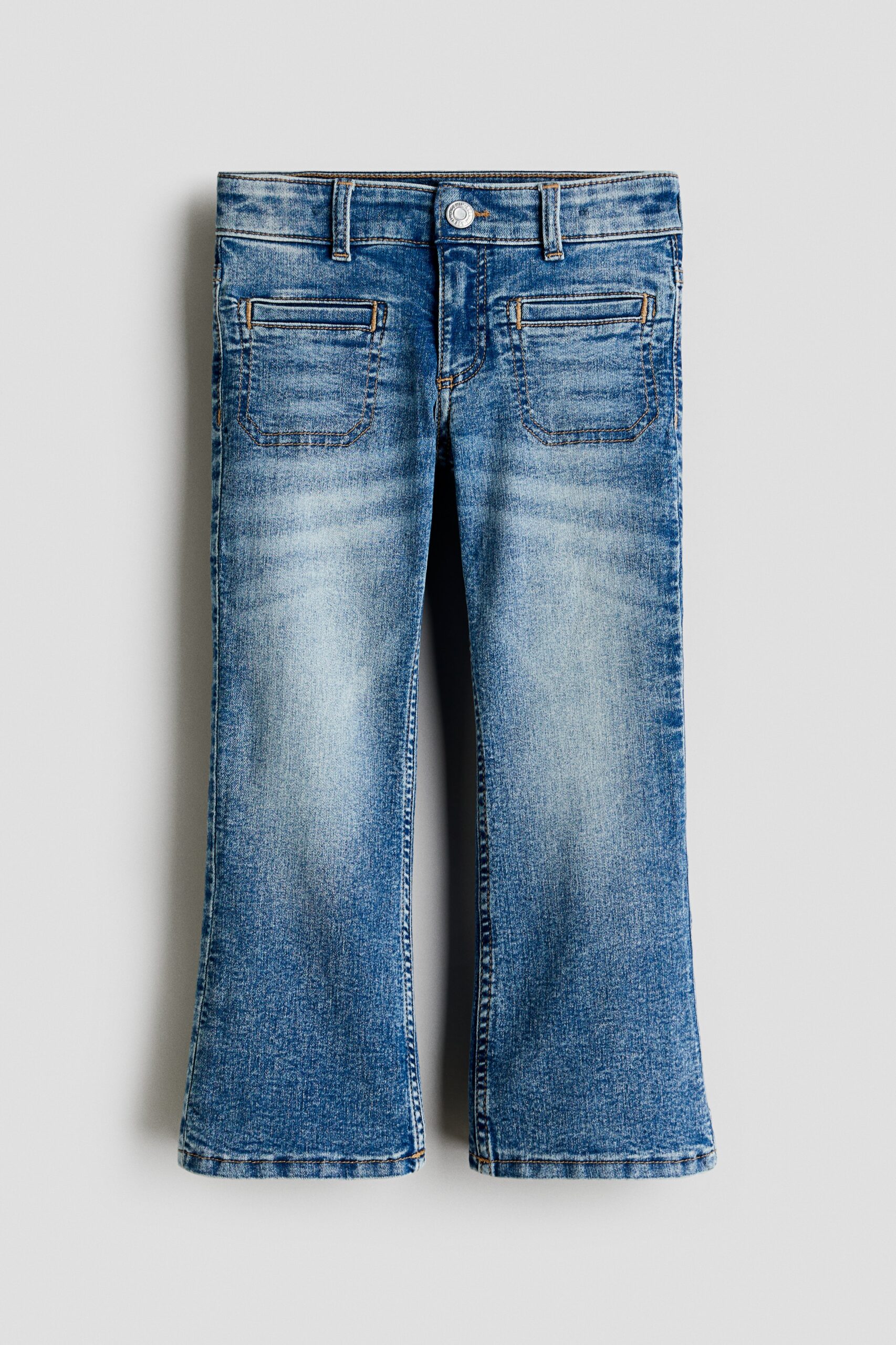 H & M - Flared jeans met tricot voering - Denimblauw