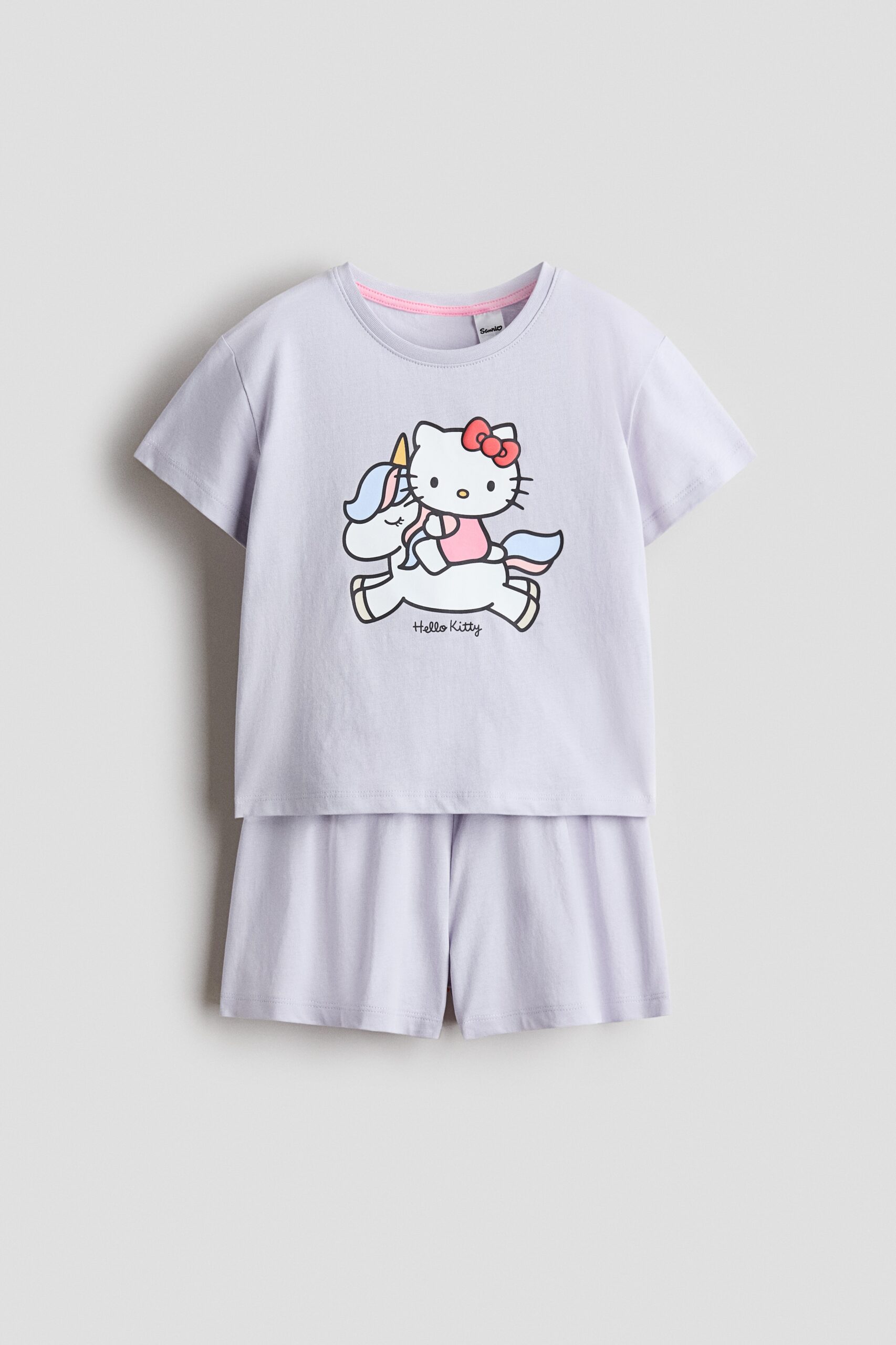 H & M - Katoenen pyjama met geprint motief - Lichtpaars/Hello Kitty