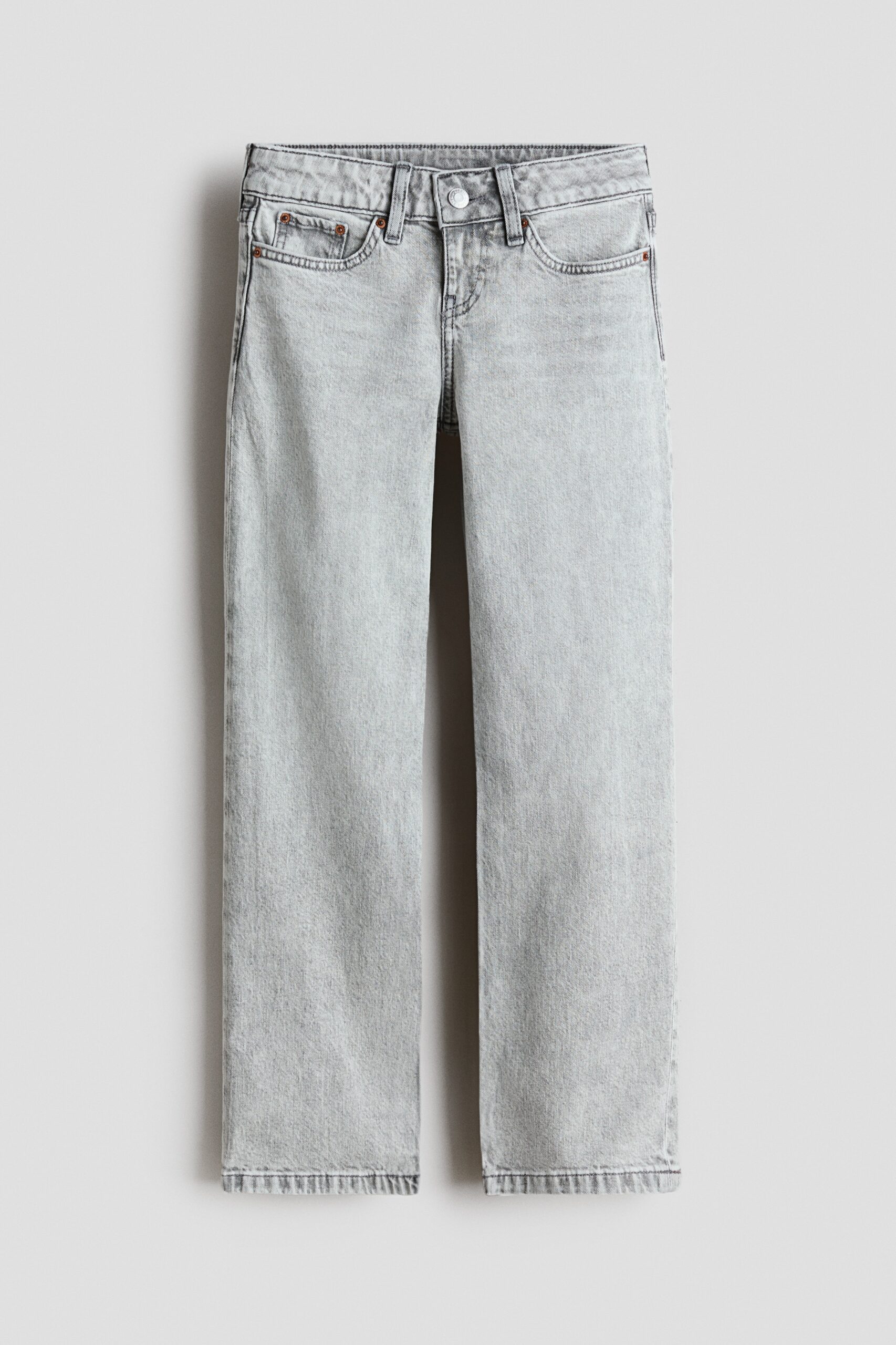 H & M - Straight Leg Jeans - Licht Denimgrijs