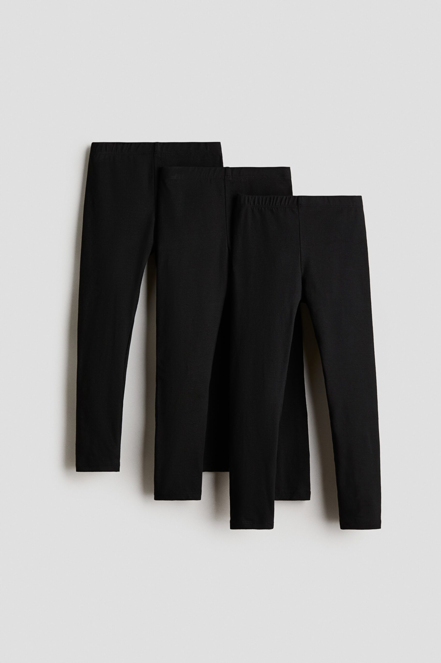 H & M - Set van 3 katoenen leggings - Zwart