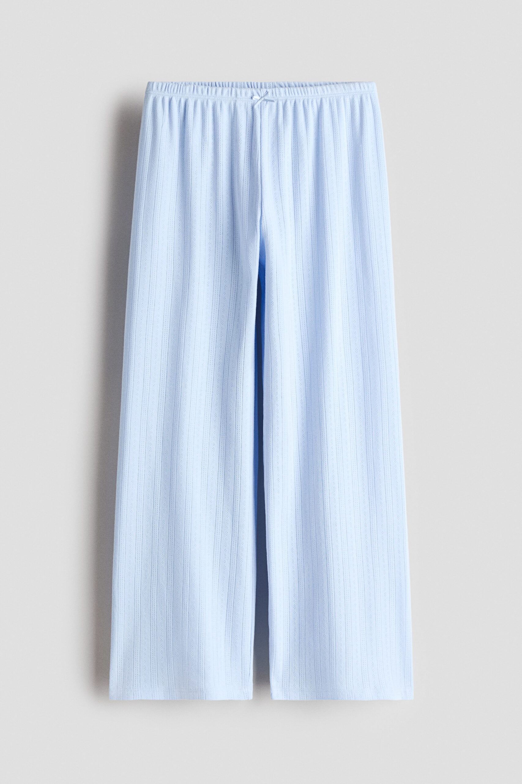 H & M - Pyjamabroek met pointelledessin - Lichtblauw