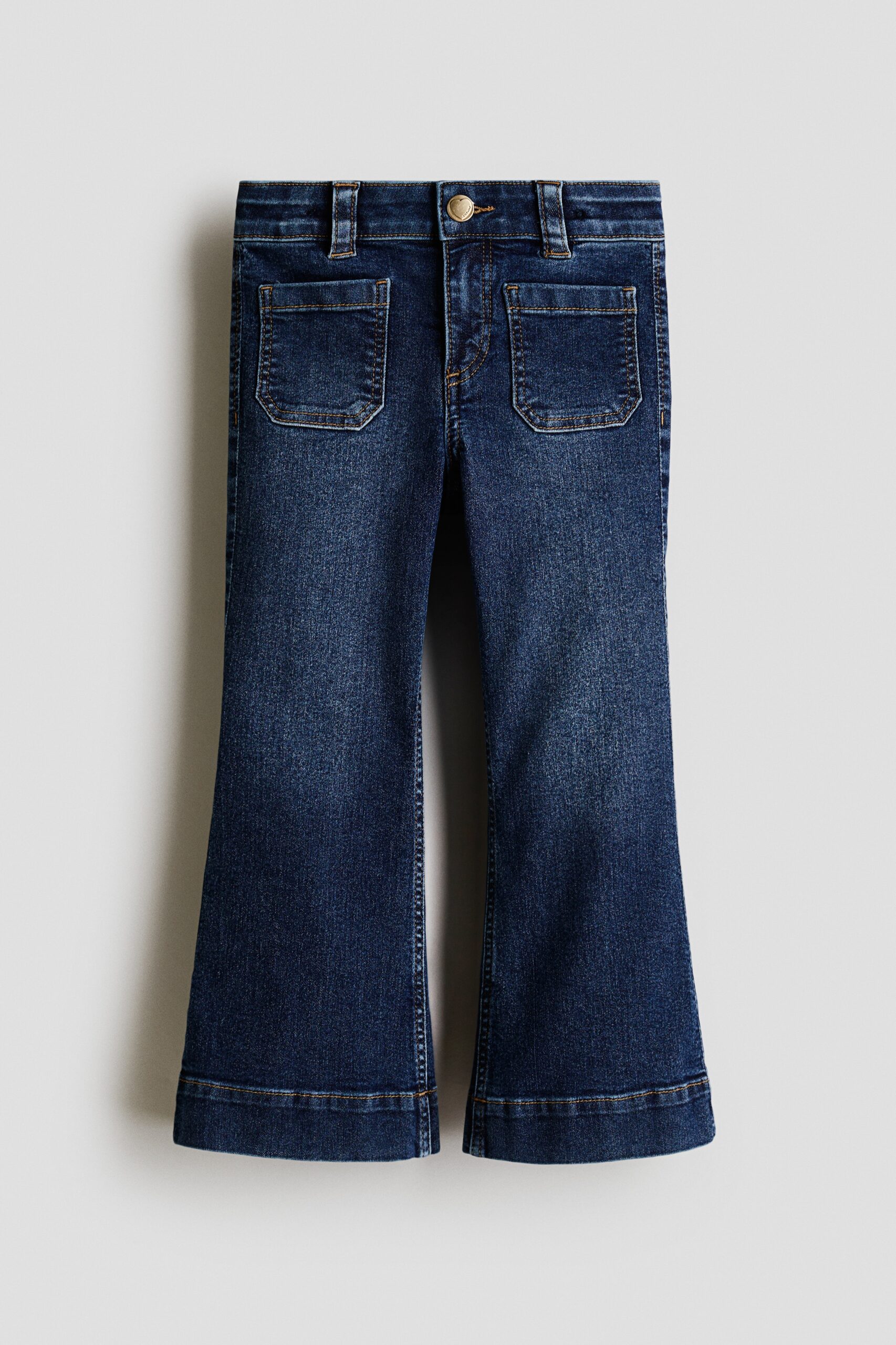 H & M - Flared Leg Jeans - Donker Denimblauw