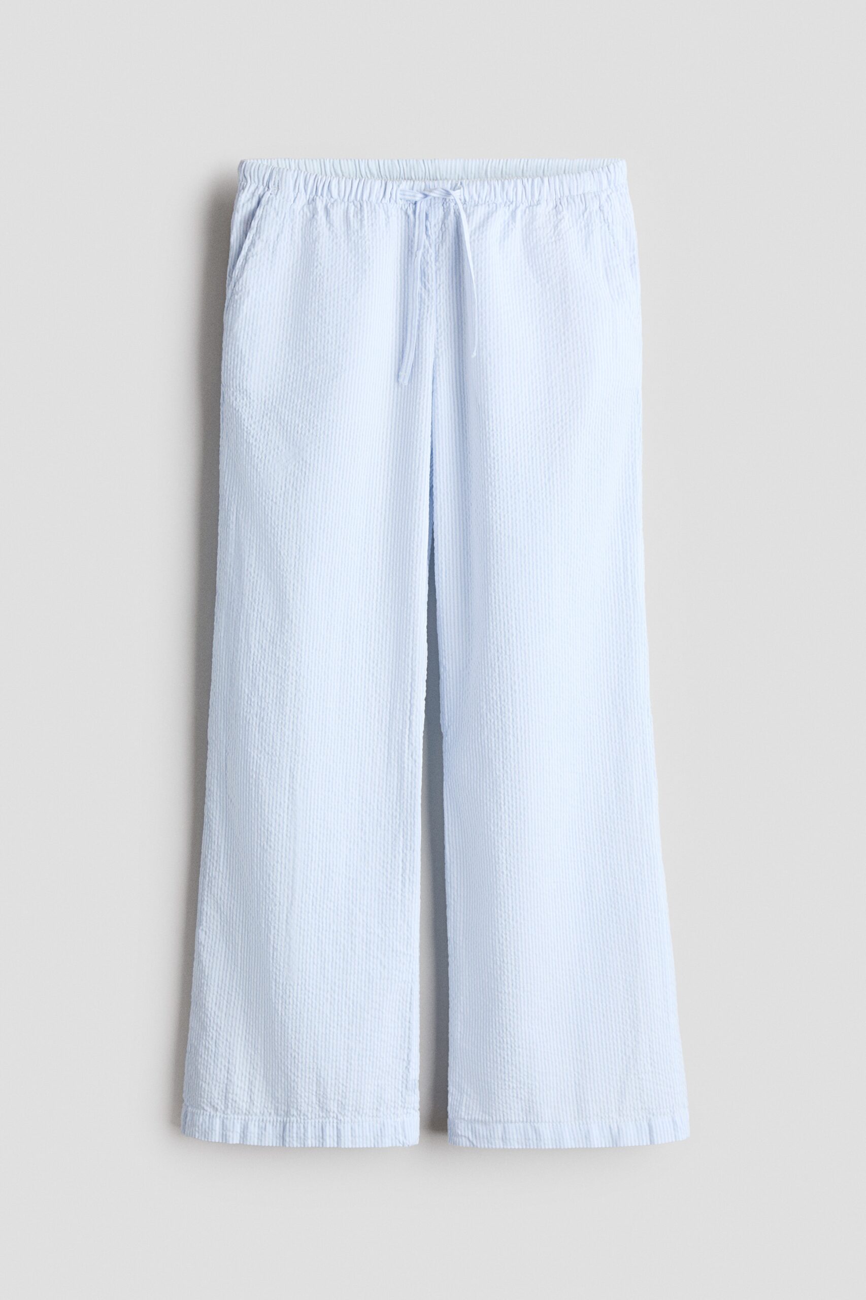 H & M - Pull-on broek - Lichtblauw/Gestreept