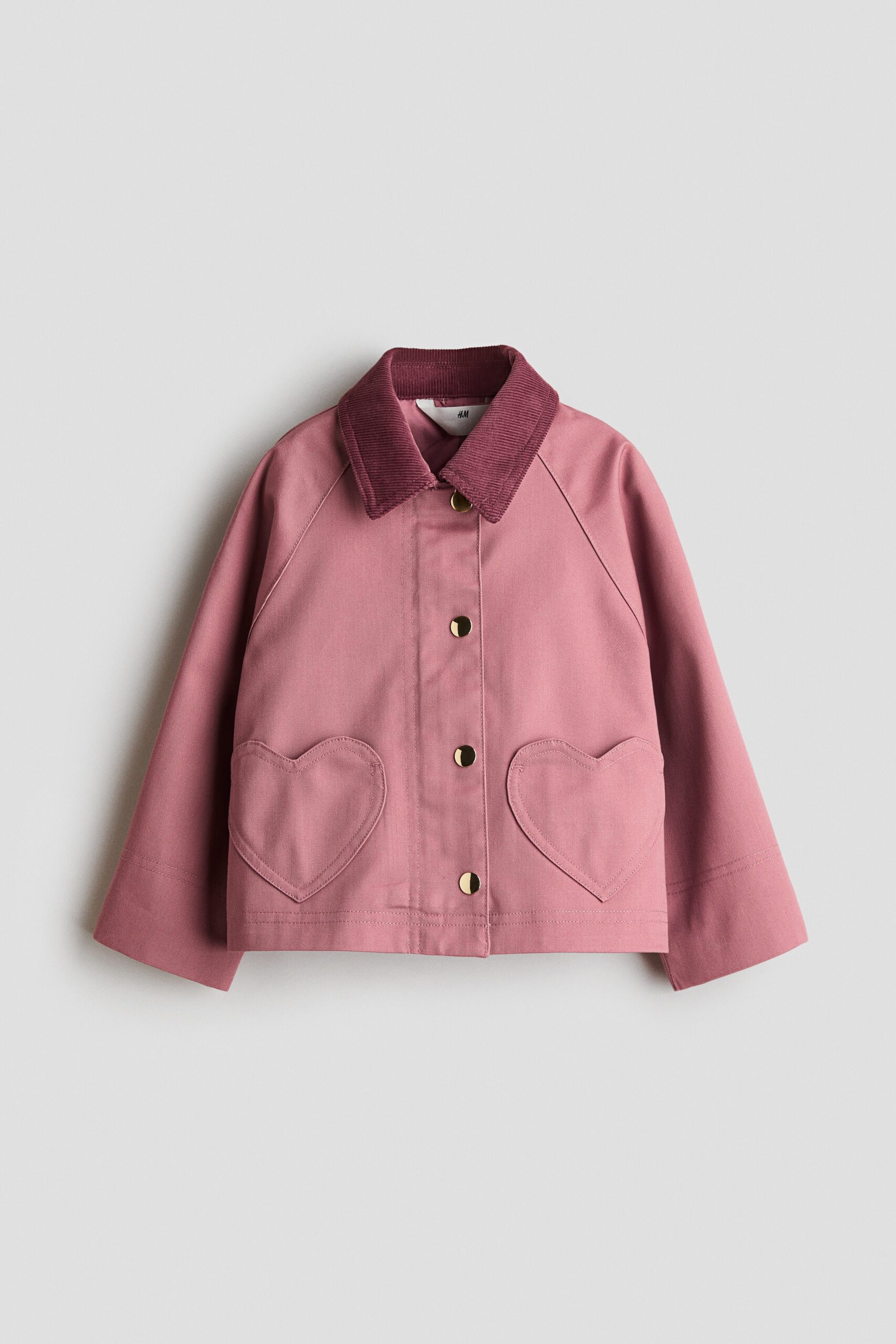 H & M - Utilityjack met corduroy kraag - Dusty Roze