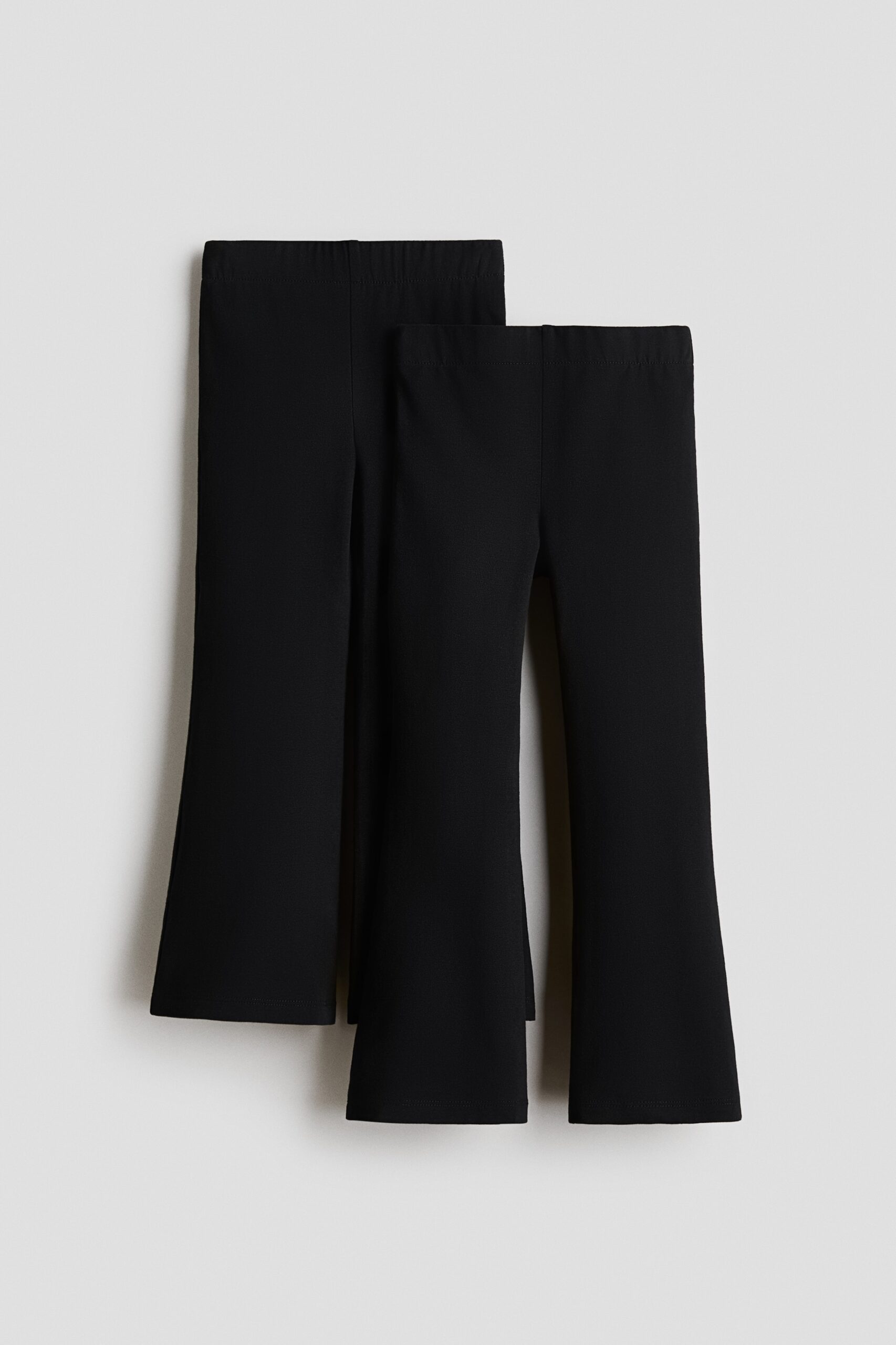 H & M - Set van 2 flared leggings - Zwart