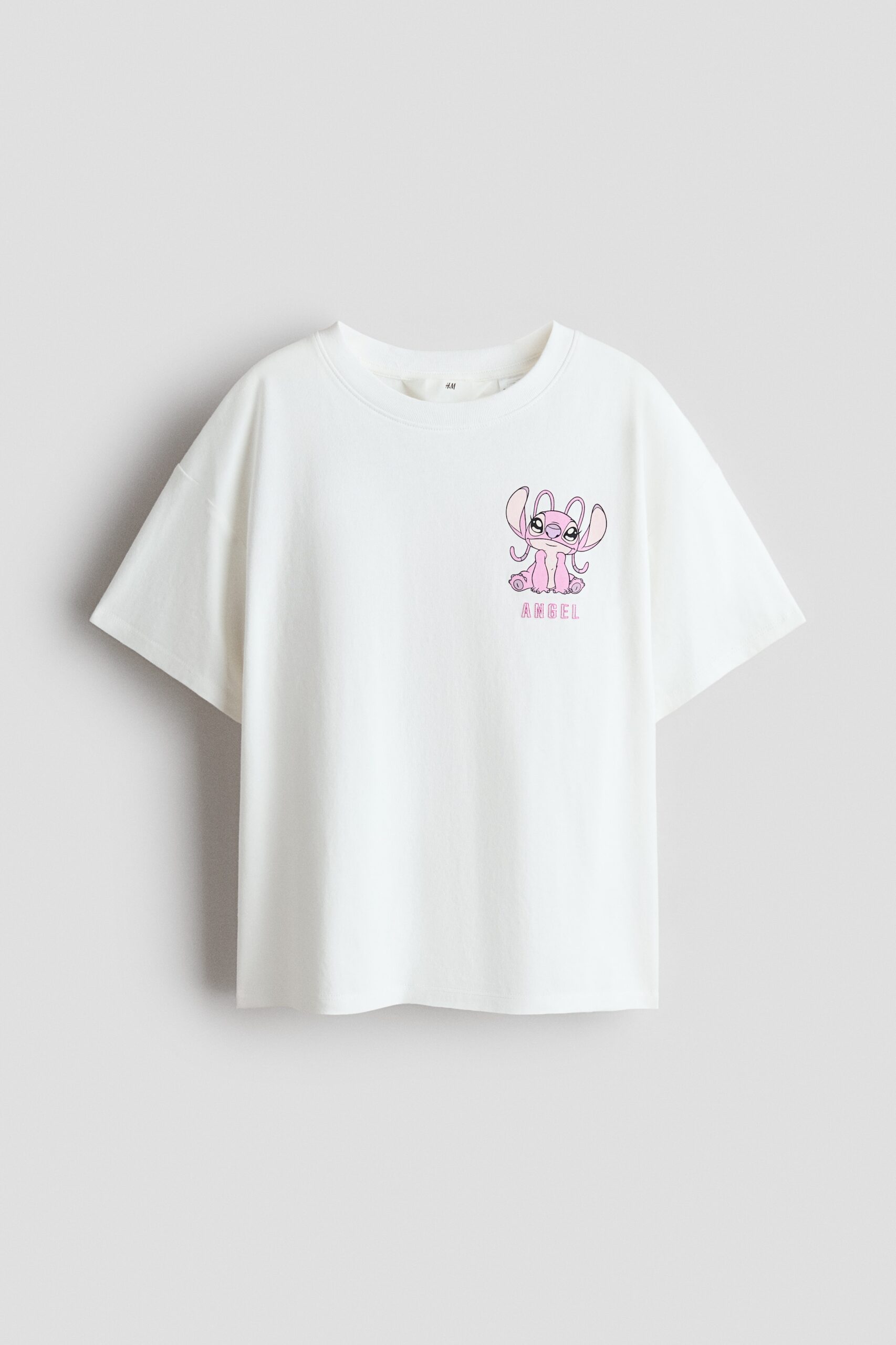 H & M - Katoenen T-shirt met print - Wit/Lilo & Stitch