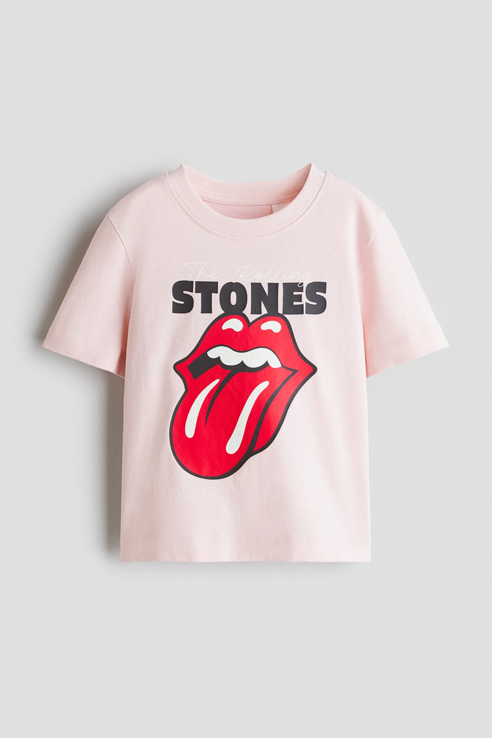 H & M - T-shirt met print - Lichtroze/The Rolling Stones