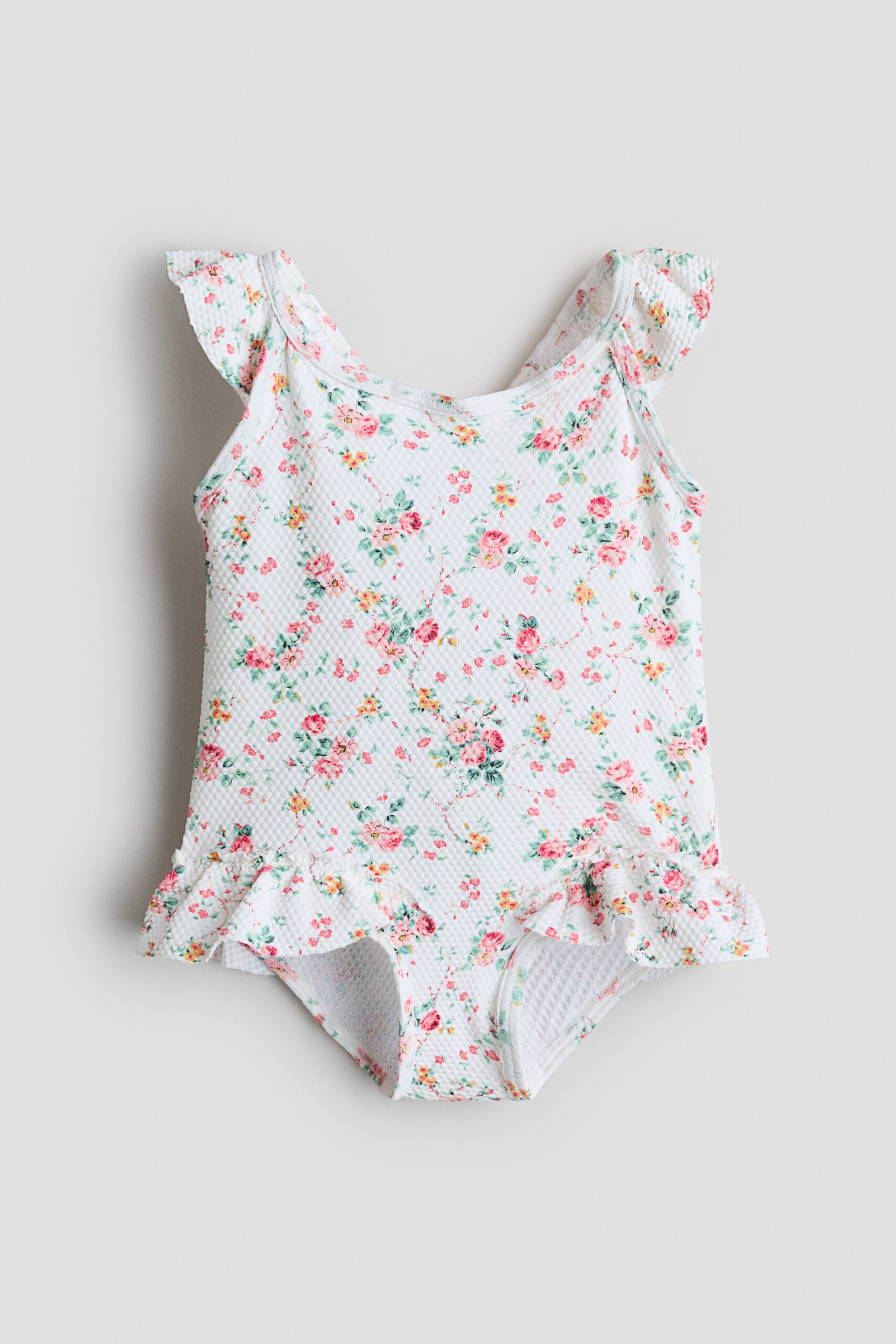 H & M - Badpak met bloemenprint - Wit/Bloemen