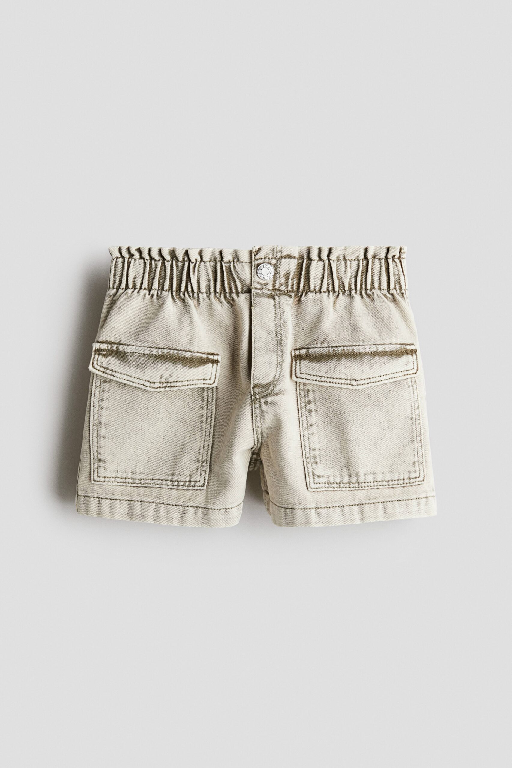 H & M - Denim short - Loose Fit - Bleek Denimgroen