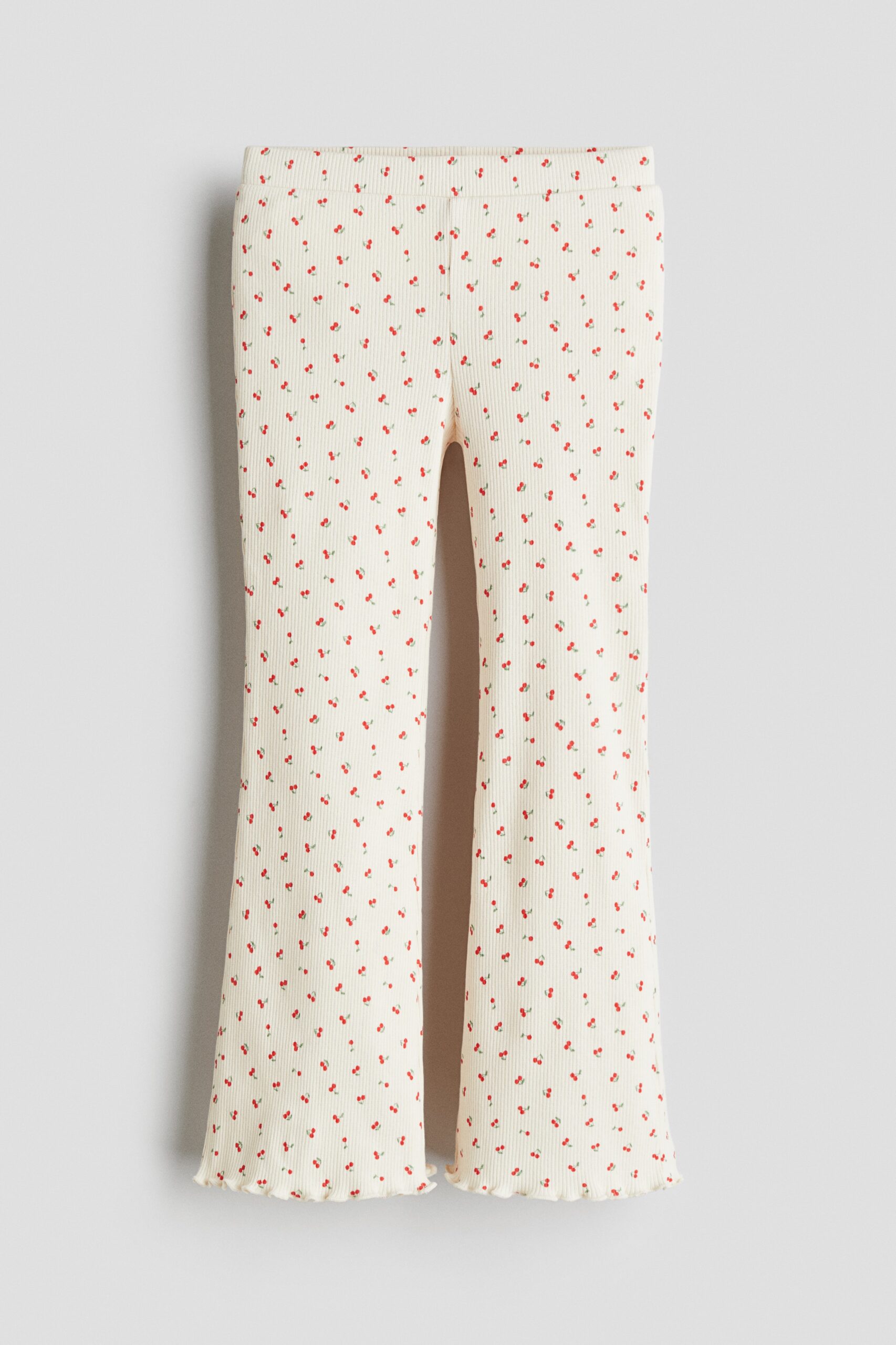 H & M - Flared legging - Roomwit/Kersen