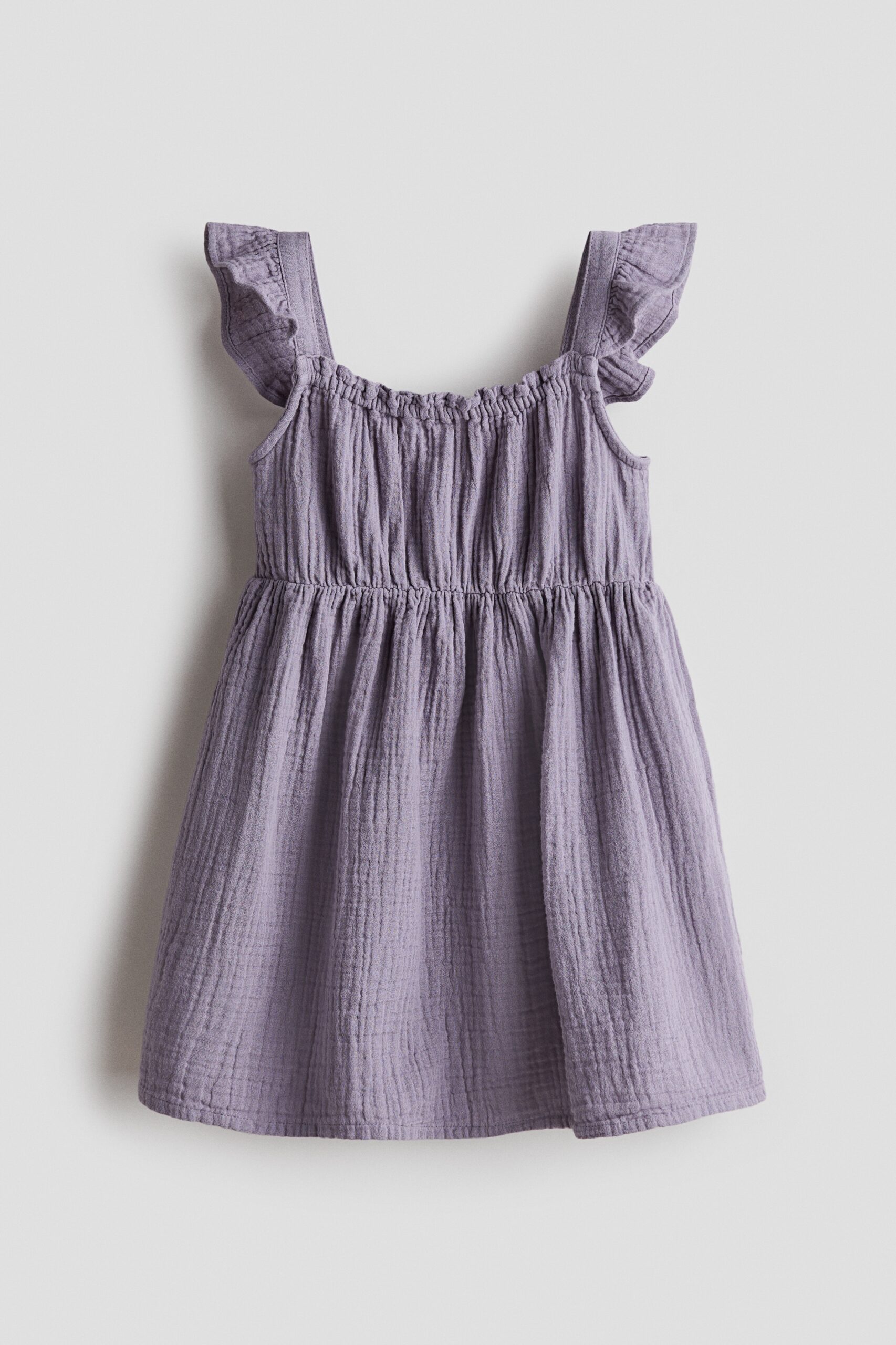 H & M - Jurk van katoenen mousseline - Dusty Paars