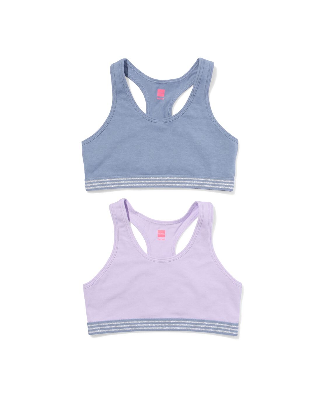 HEMA-HEMA-Kinder-Croptops-2-Stuks-Lila-lila
