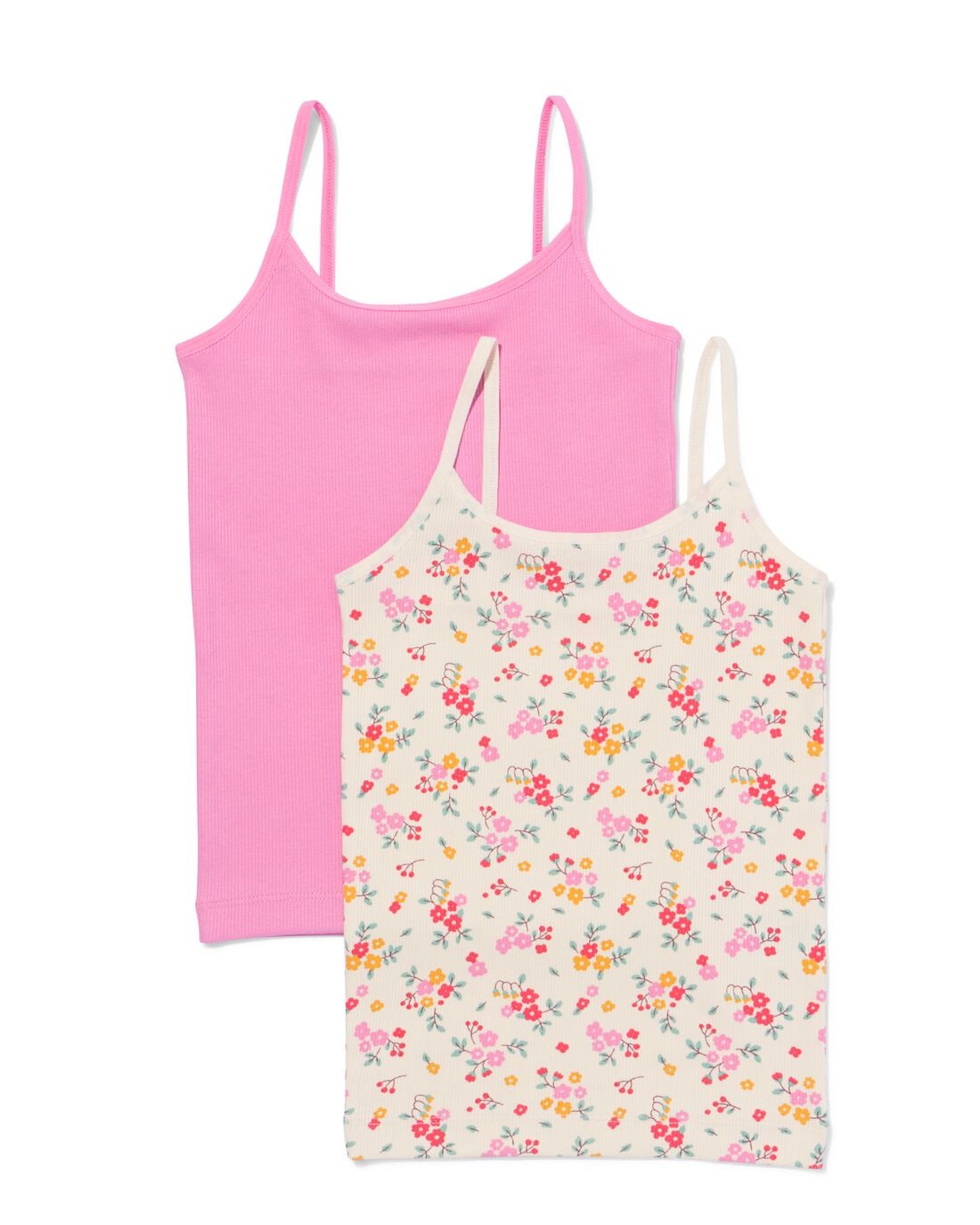HEMA-HEMA-Kinder-Singlet-Rib-2-Stuks-Multicolor-multicolor