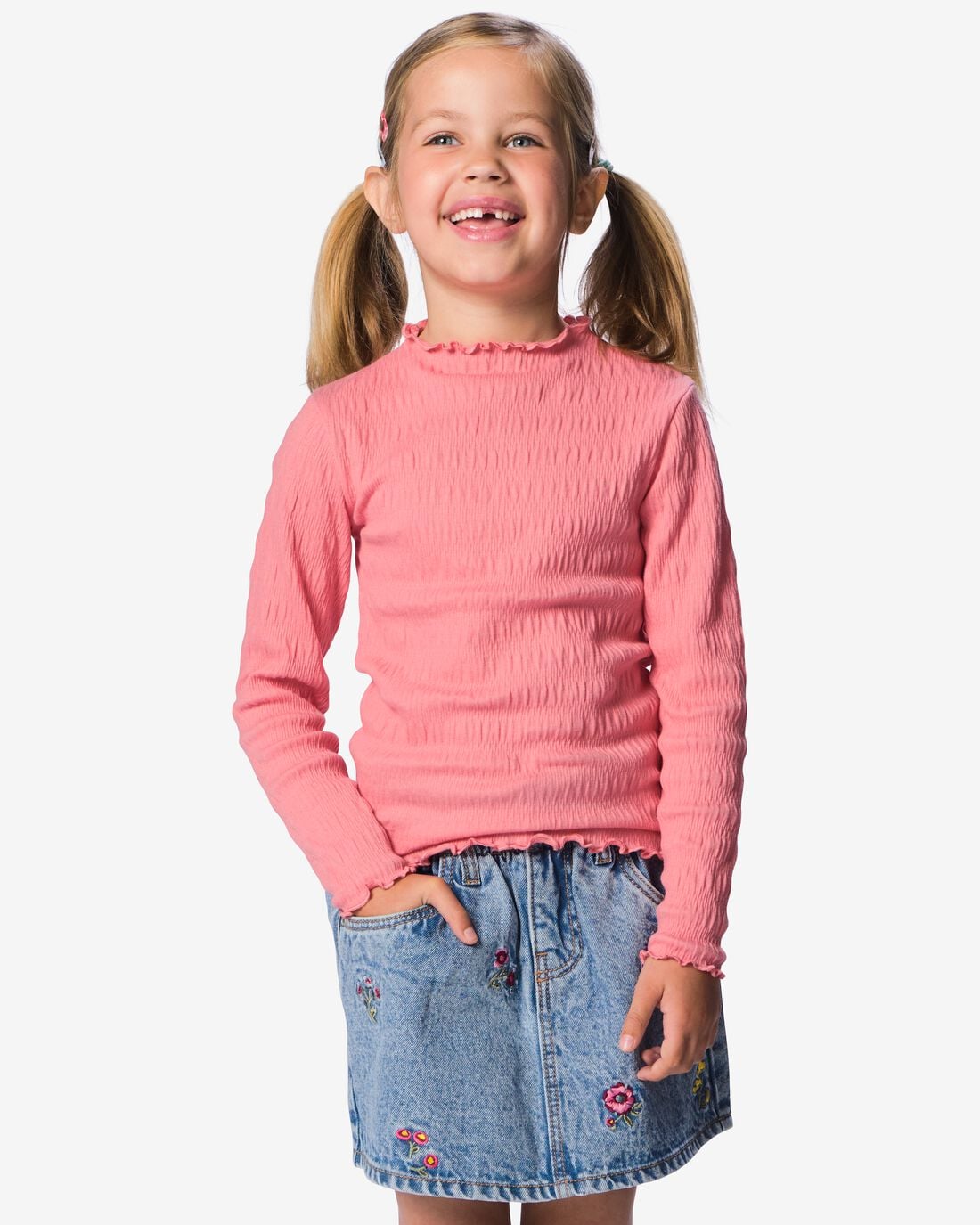 HEMA-HEMA-Kinder-T-shirt-Jersey-Roze-roze