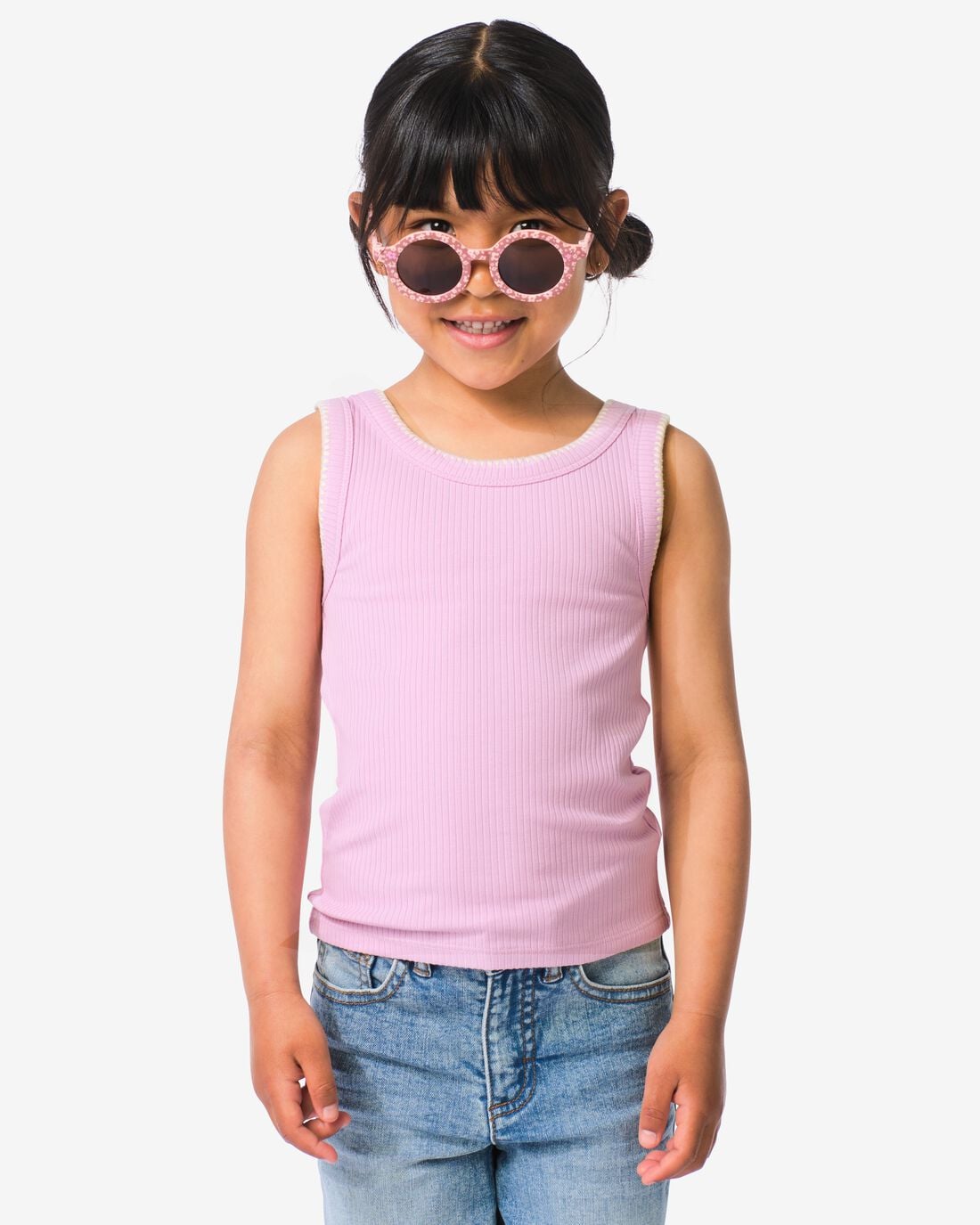 HEMA-HEMA-Kinder-T-shirt-Rib-Lichtpaars-lichtpaars