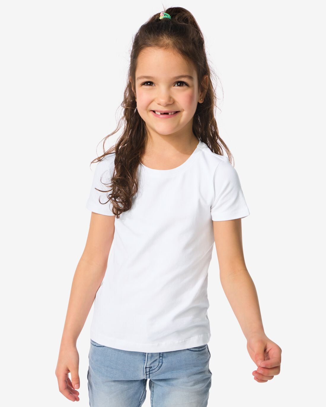 HEMA-HEMA-Kinder-T-shirts-Biologisch-Katoen-2-Stuks-Wit-wit