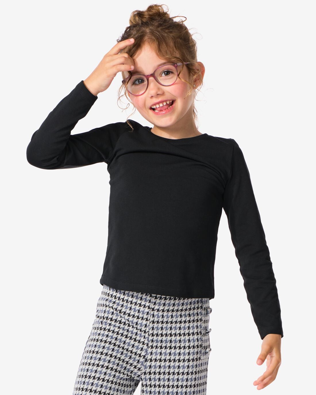 HEMA-HEMA-Kinder-T-shirts-Biologisch-Katoen-2-Stuks-Zwart-zwart
