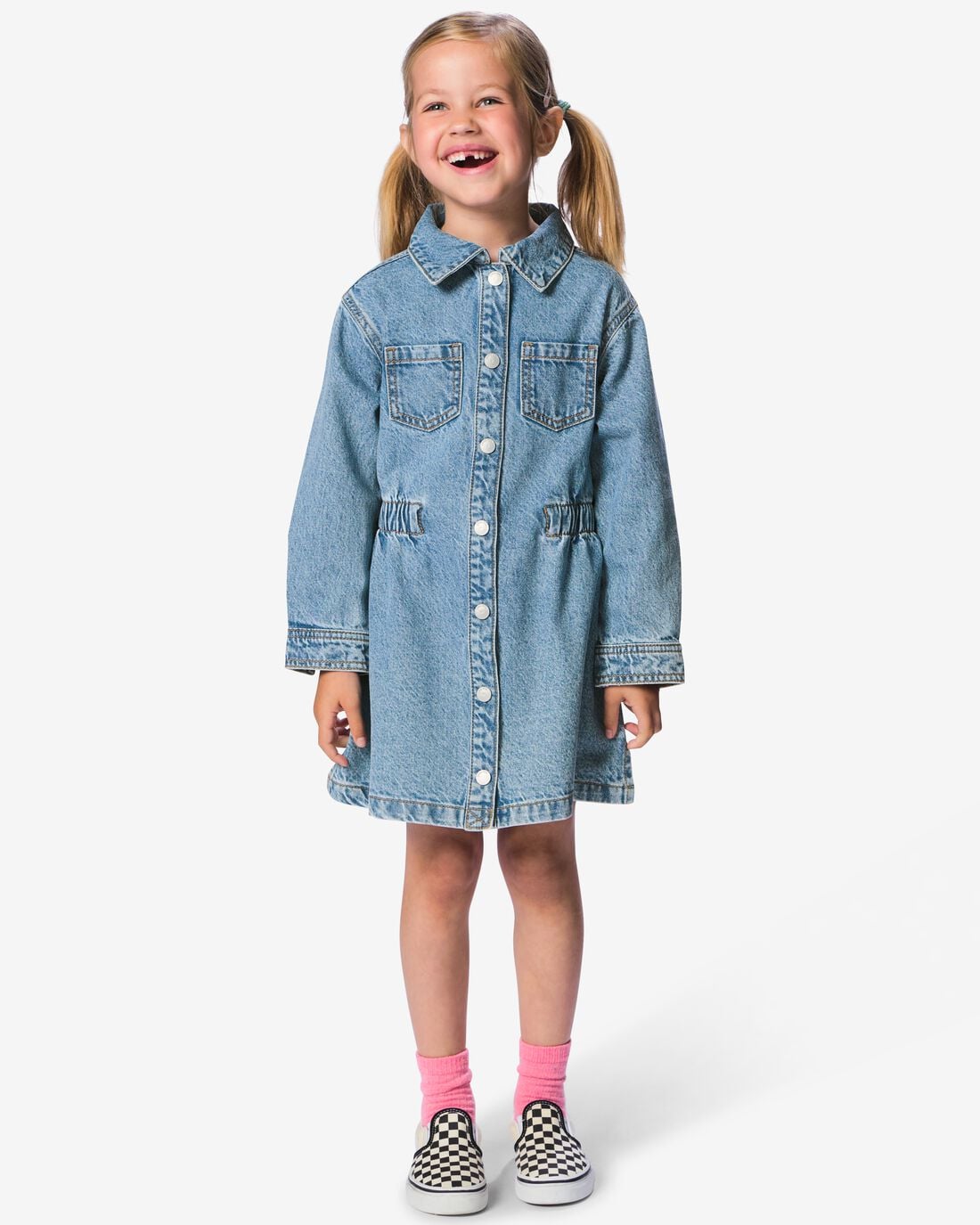 HEMA-HEMA-Kinderblousejurk-Debba-Regular-Fit-Denim-denim