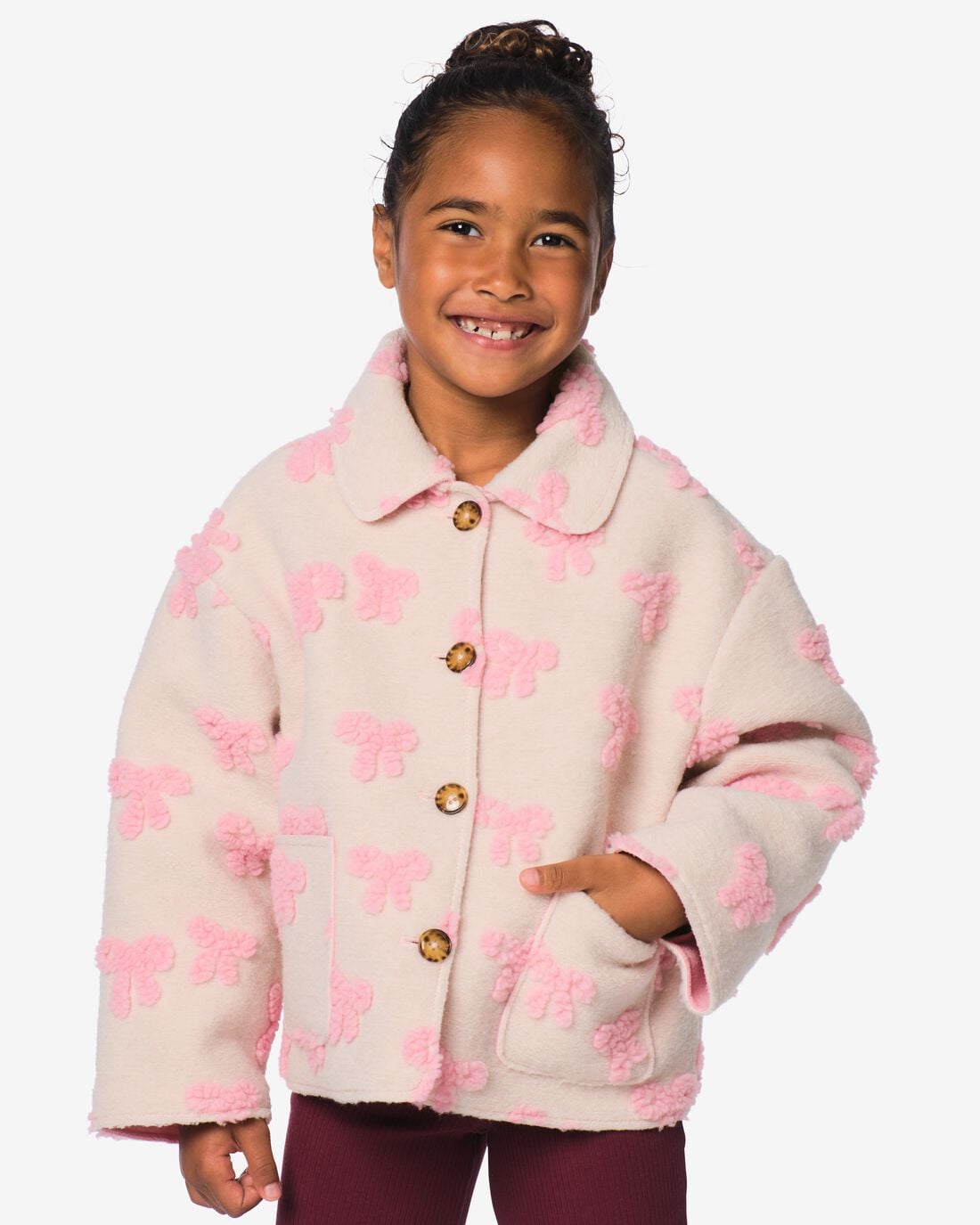 HEMA-HEMA-Kinderjas-Teddy-Roze-roze