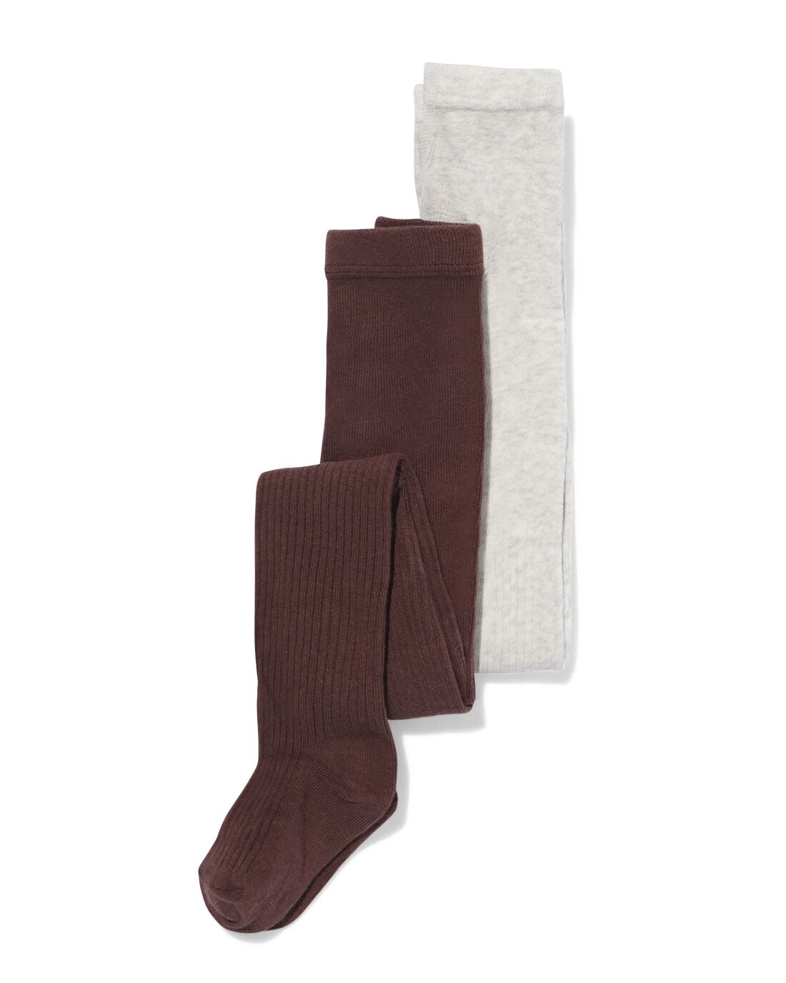 HEMA HEMA Kindermaillot Rib - 2 Stuks Donkerbruin (donkerbruin)
