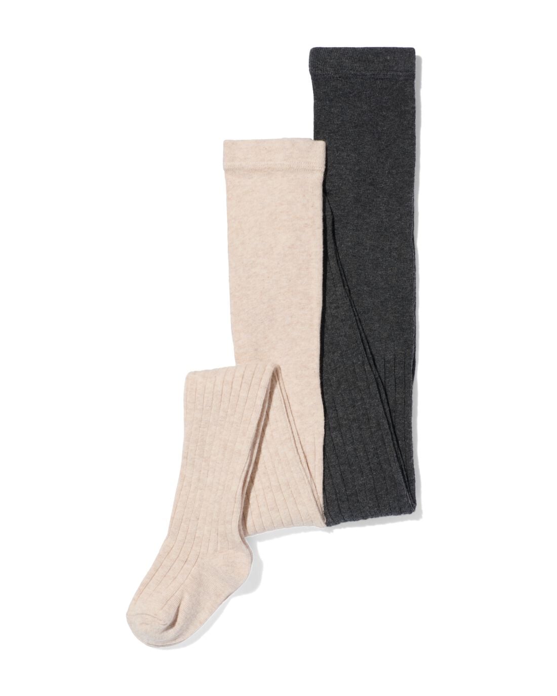 HEMA HEMA Kindermaillots Rib - 2 Stuks Beige